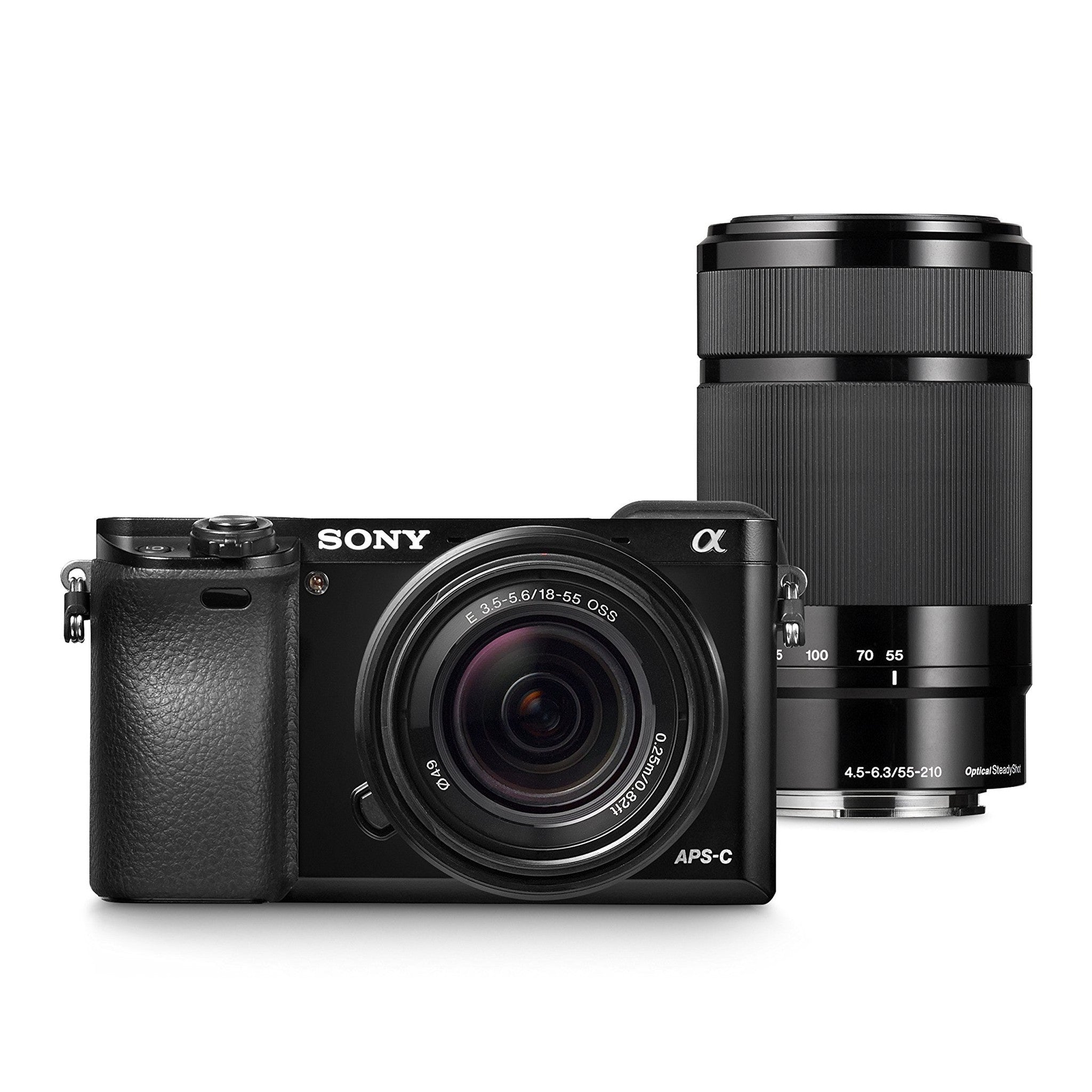 Sony Alpha a6000 Digital Camera Wi-Fi w/ 18-55mm 55-210mm Zoom Lens Bundle - Reconditioned Sony