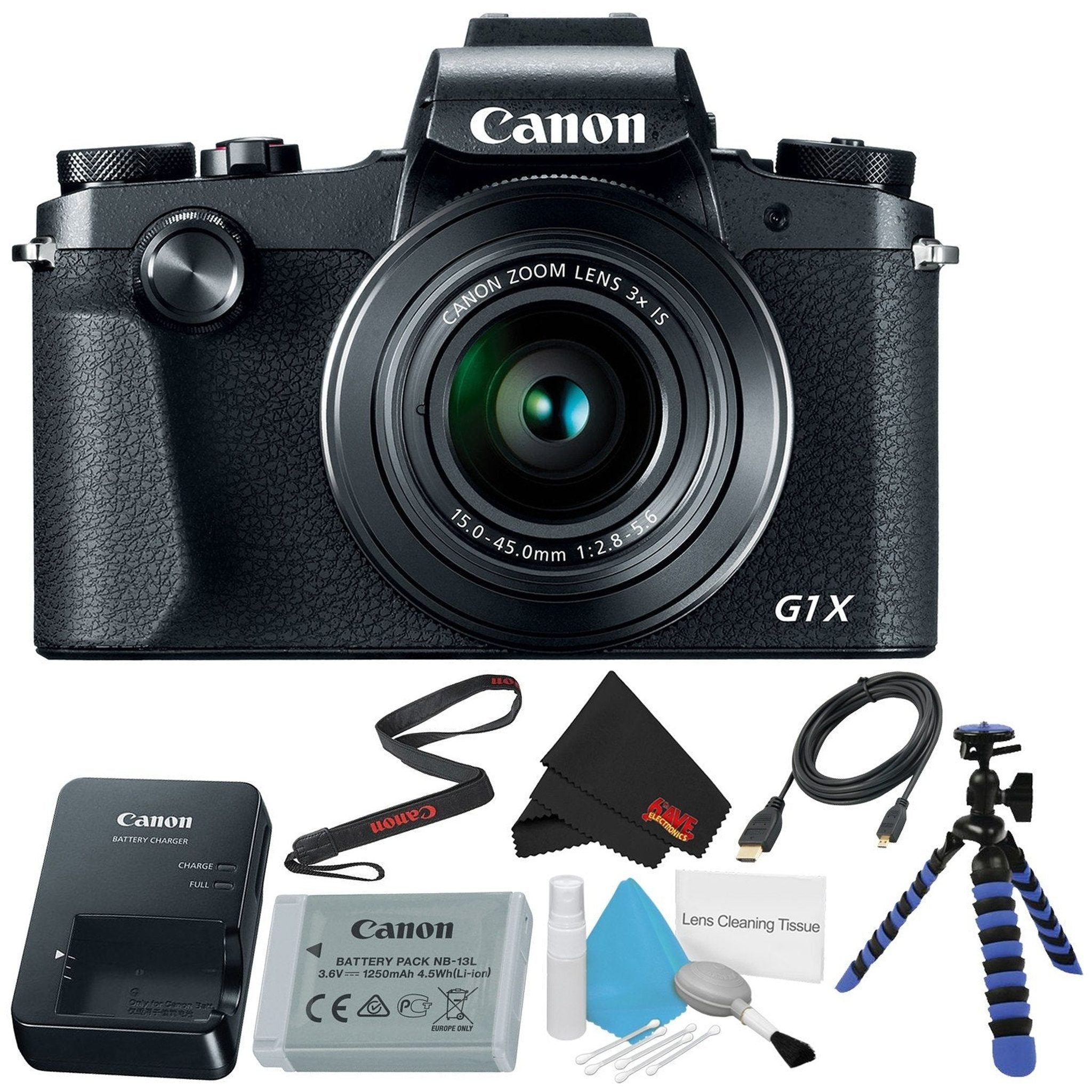 6Ave Canon PowerShot G1 X Mark III Digital Camera #2208C001 International Version No Warranty + Deluxe Cleaning Kit + Canon