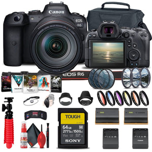 Canon EOS R6 with 24-105mm f/4L Lens Graphic Bundle Canon