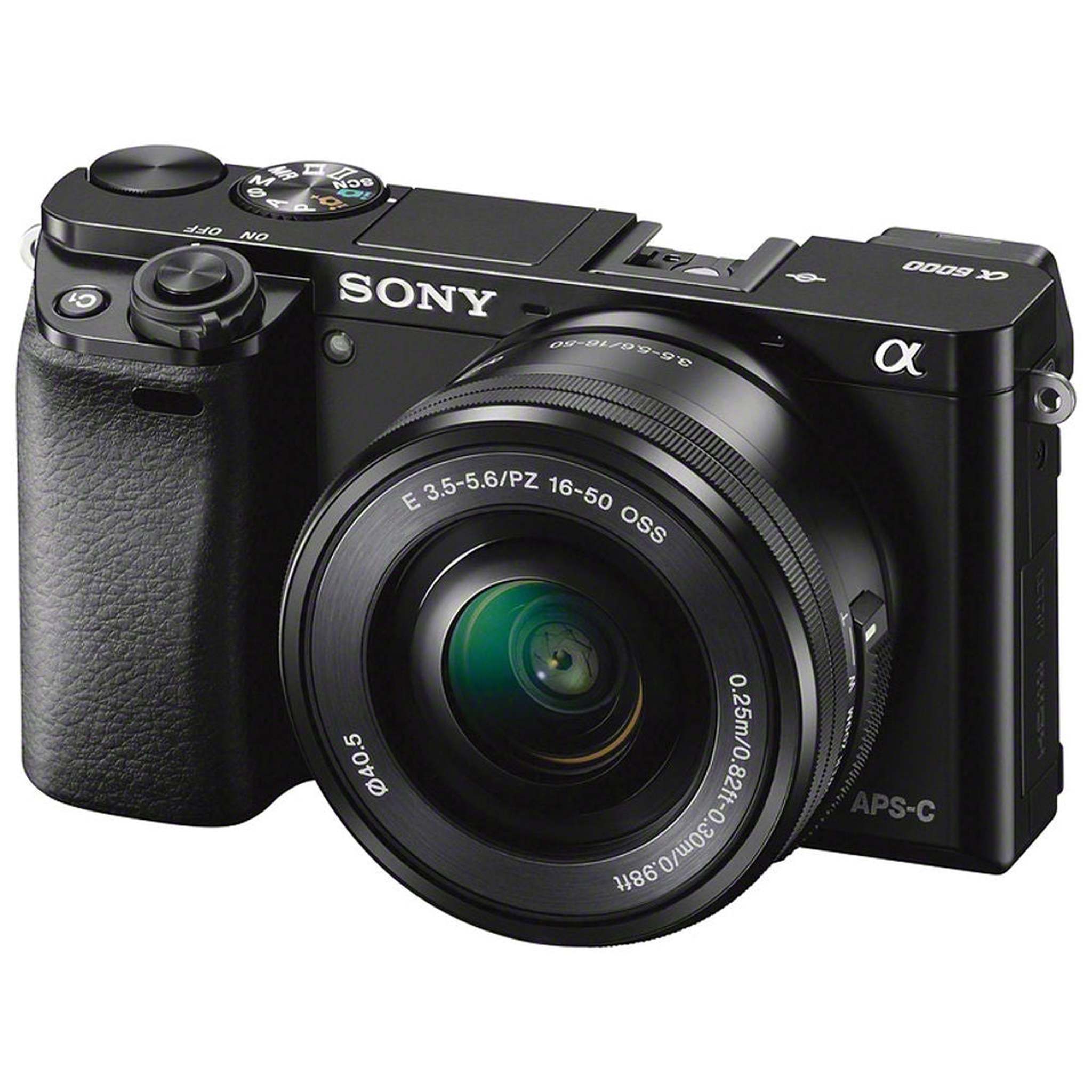 Sony Alpha a6000 Mirrorless Camera, 24.3MP APS HD CMOS Sensor, BIONZ X Image Processor, 3.0" 921k-Dot Xtra Fine Tilting LCD Sony