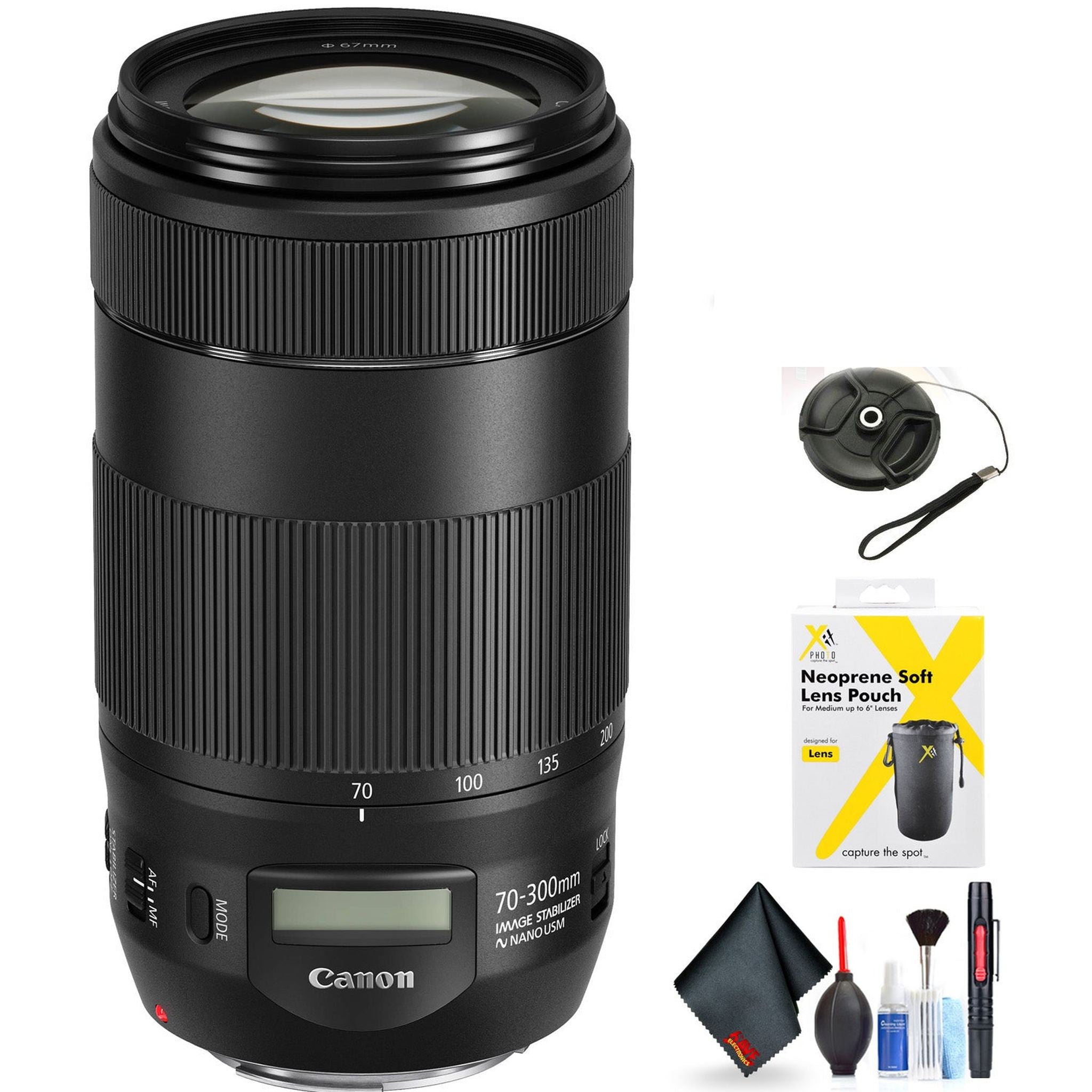 Canon EF 70-300mm f/4-5.6 is II USM Lens for Canon EF Mount + Accessories International Model with 2 Year Warranty Canon