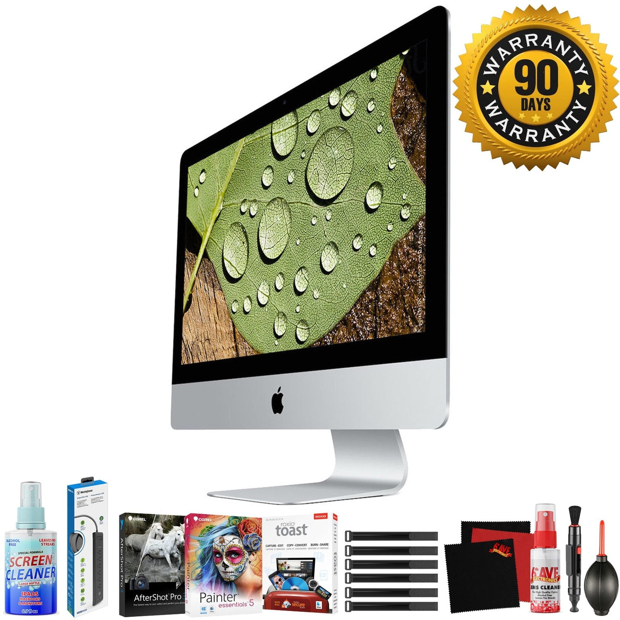 Apple 21.5" iMac with Retina 4K Display Late 2015 - Home Productivity Bundle - Photo Artist Software Collection Apple