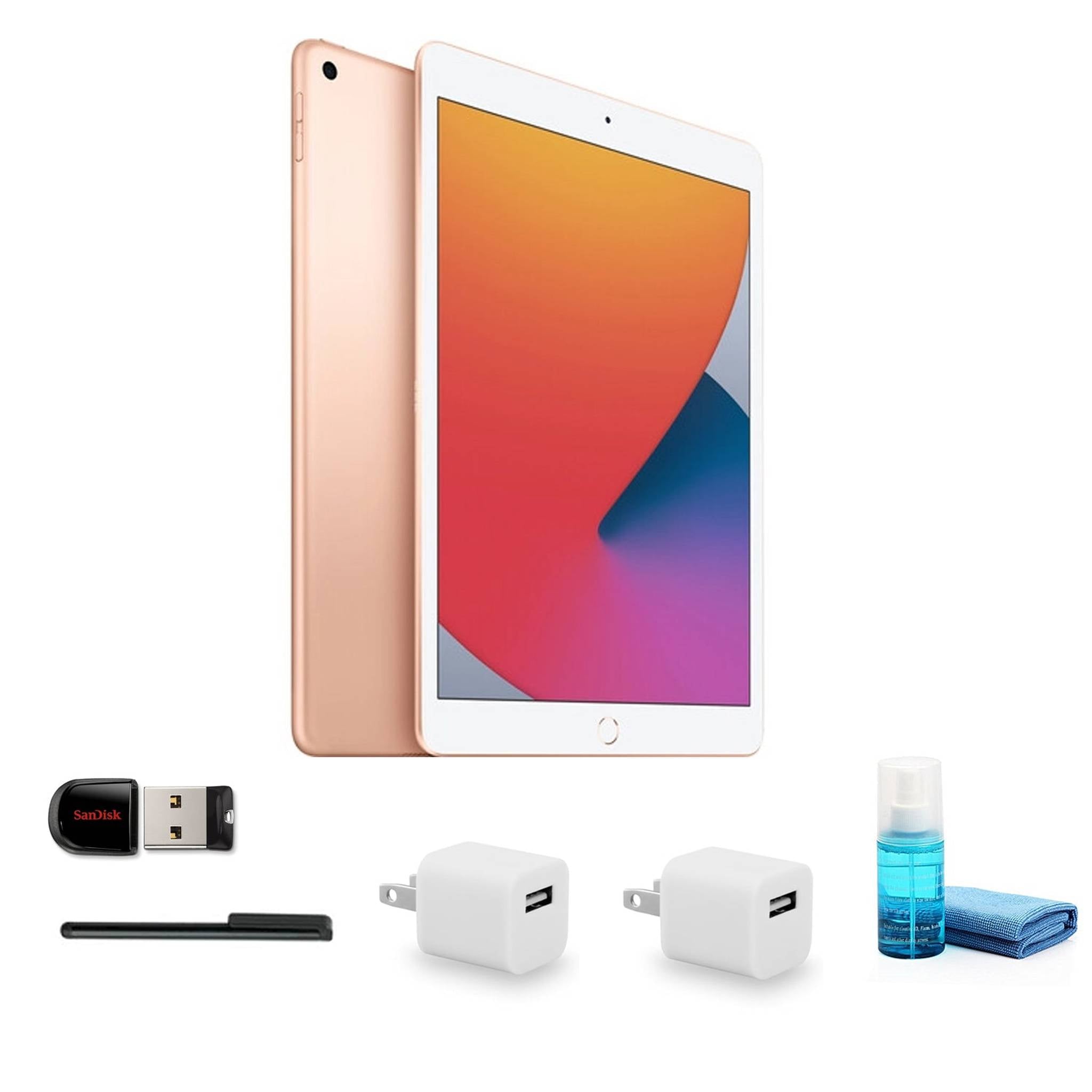 Apple 10.2" iPad 8th Gen, 32GB, Wi-Fi Only, Gold Bundle with Cleaning Kit + More Apple