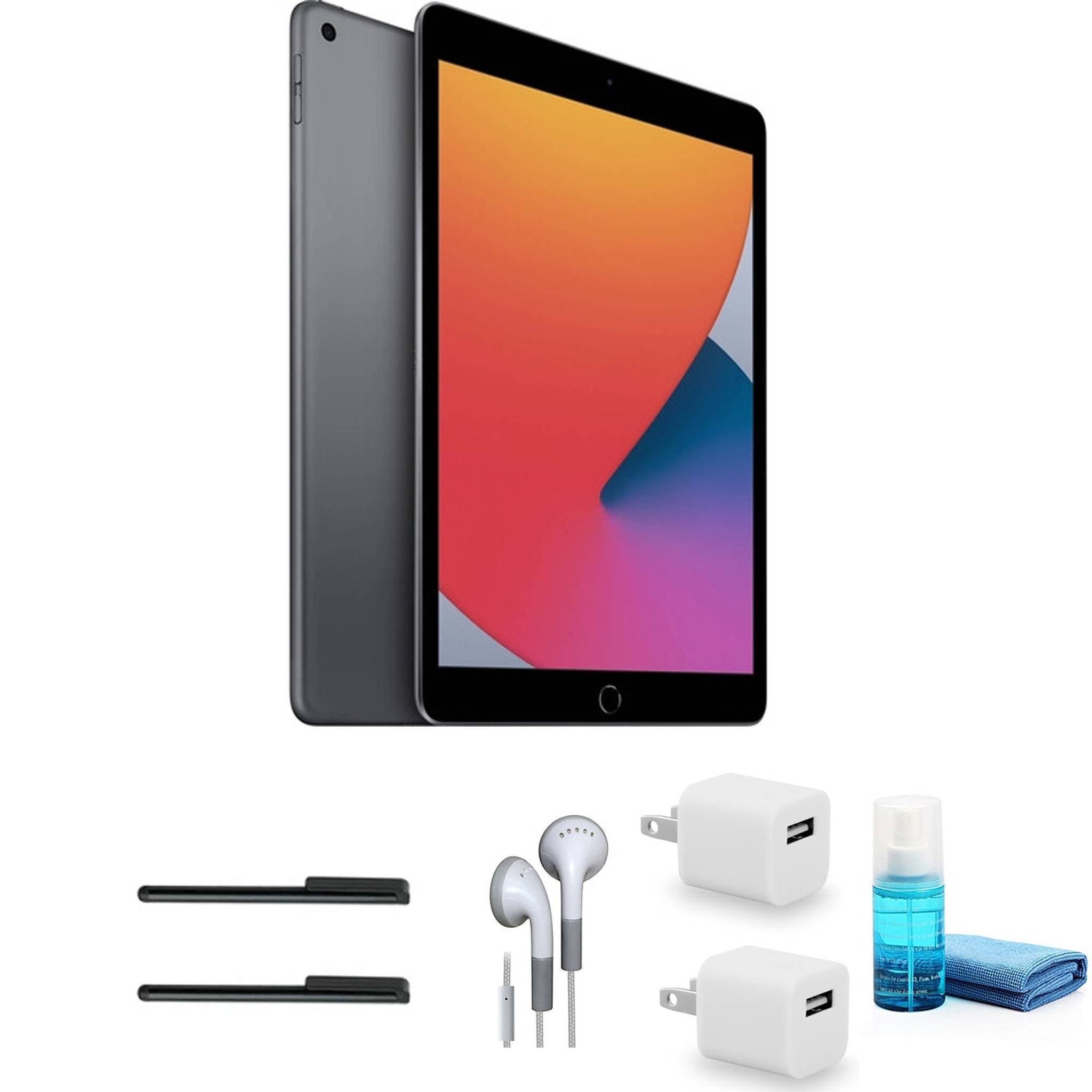 Apple 10.2 Inch iPad 8th Gen, 32GB, Wi-Fi Only, Space Gray with Earbuds + More Apple
