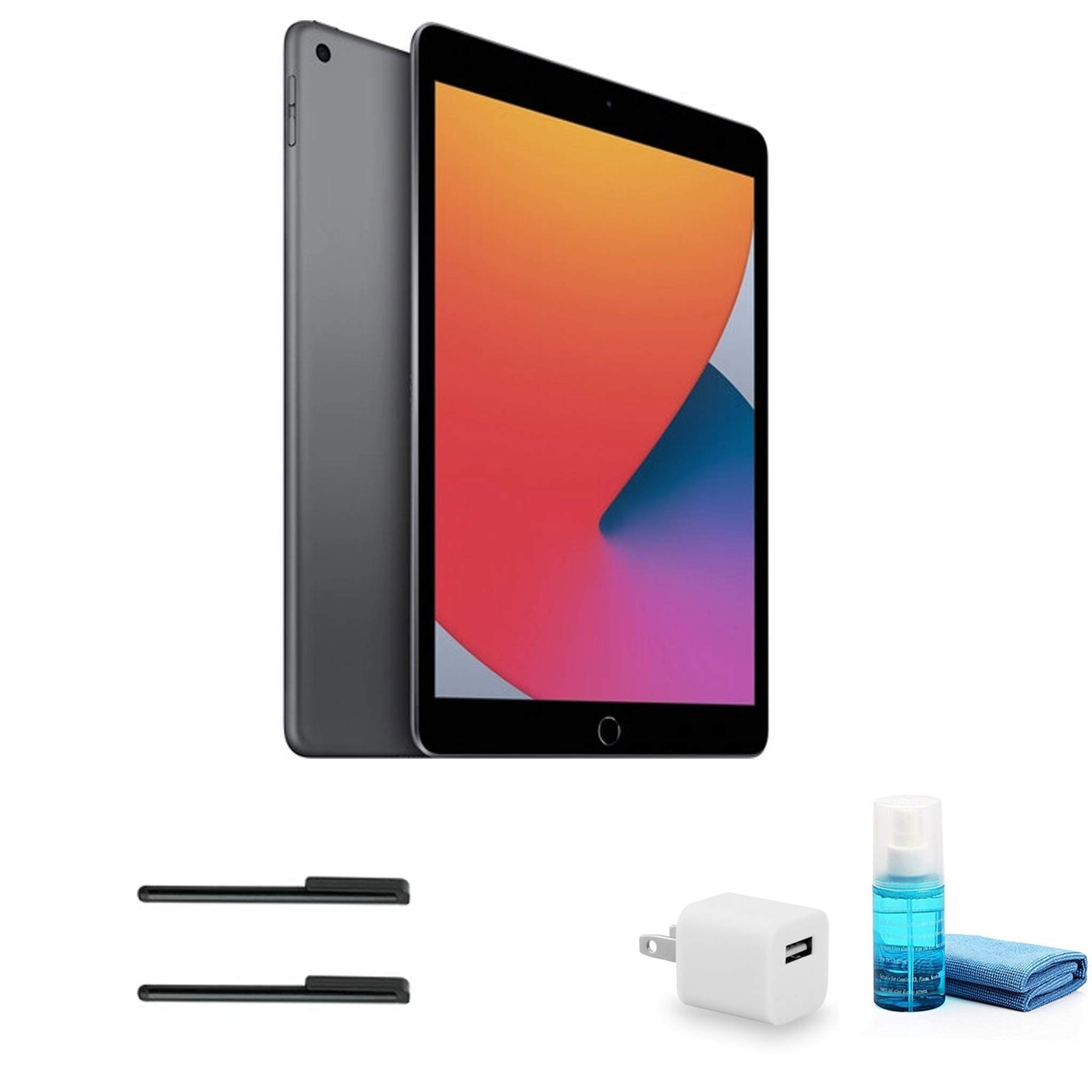 Apple 10.2 Inch iPad 32GB, Wi-Fi Only, Space Gray with LCD Cleaning Kit Advanced Bundle Apple