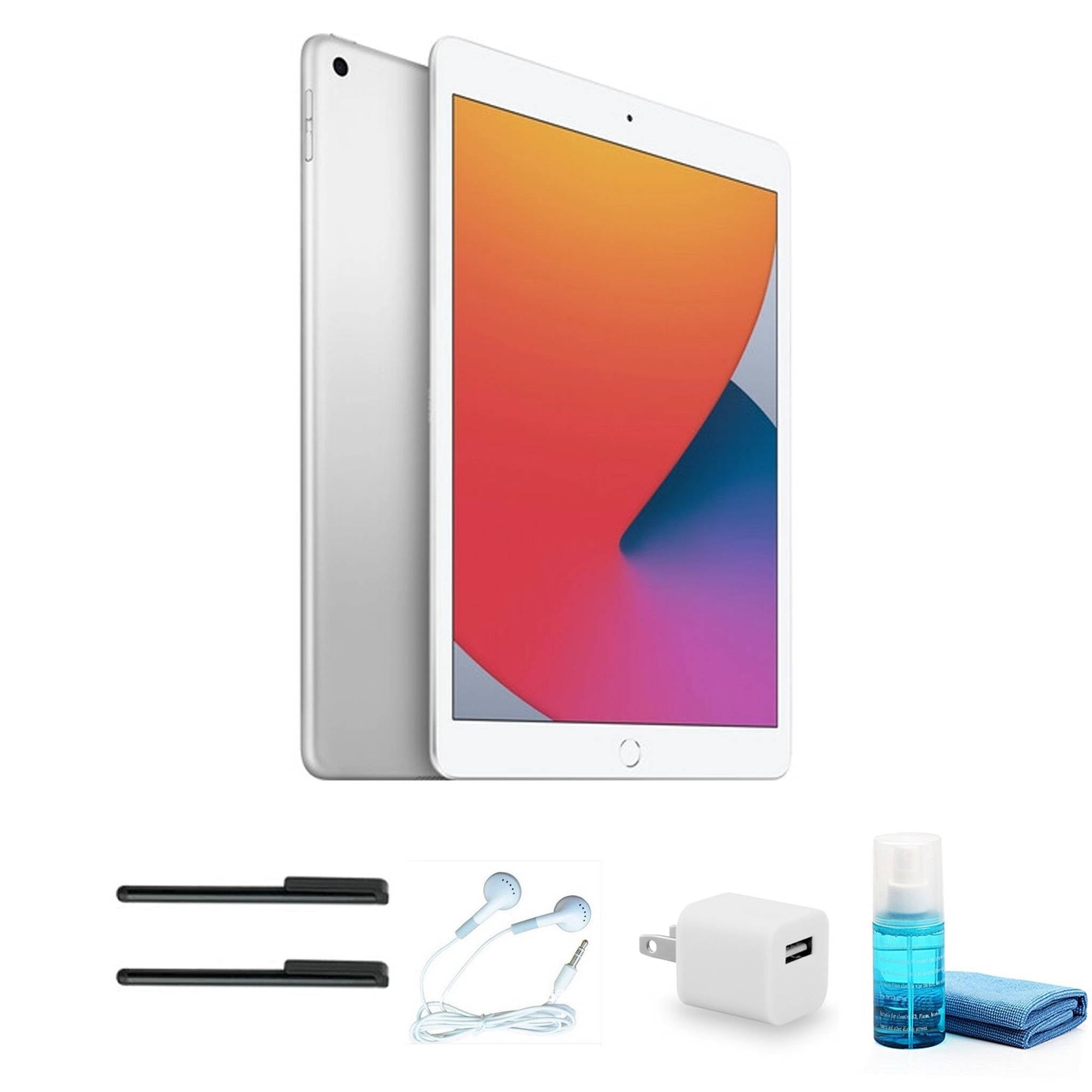 Apple 10.2 Inch iPad 32GB, Wi-Fi Only, Silver with Wired Earbuds Bundle Apple