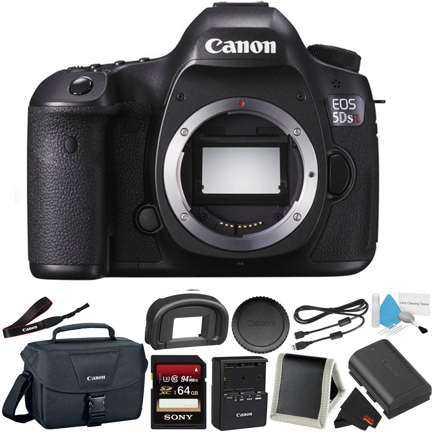 Canon EOS 5DS R Digital SLR Camera (Body Only)- Camera Bundle with 32GB Memory Card + More (International Version) - Used