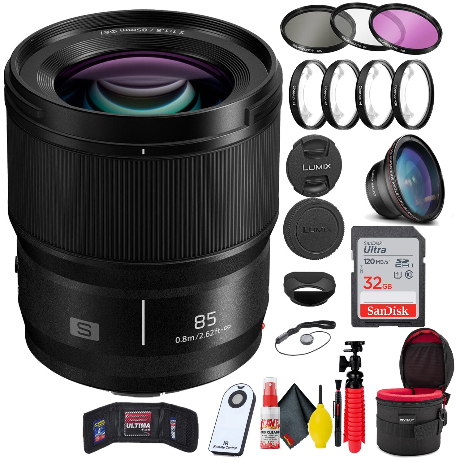 S 85mm f/1.8 Lens + Accessories Bundle Base Bundle 6th Ave Electronics