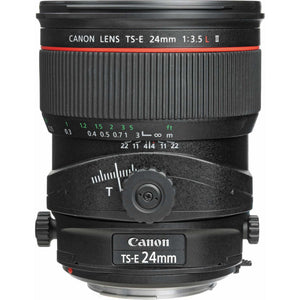 Canon TS-E 24mm f/3.5L II Tilt-Shift Lens with BONUS Bundle | Memory | Backpack | Monopod | Cleaning Kit | Intl Model Canon