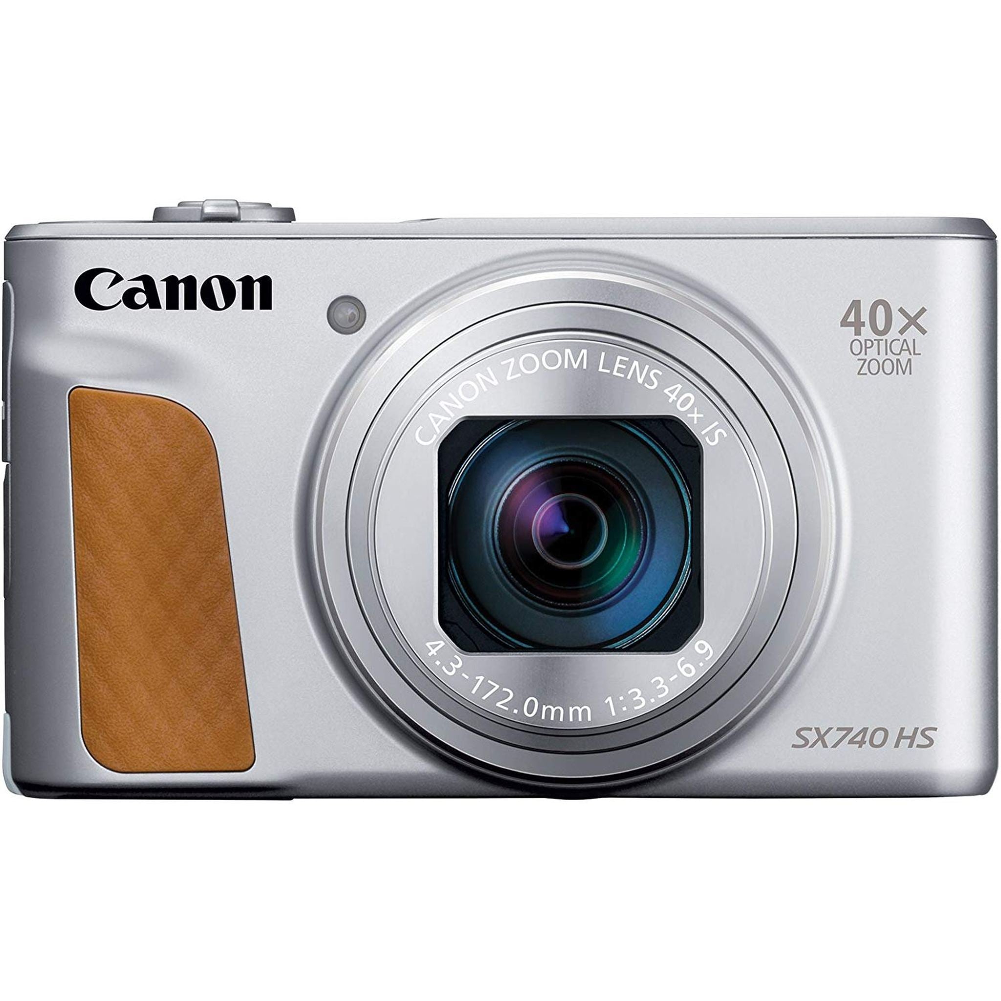 Canon PowerShot SX740 Digital Camera w/40x Optical Zoom & 3 Inch Tilt LCD - 4K VIdeo, Wi-Fi, NFC, Bluetooth Enabled Silver Canon