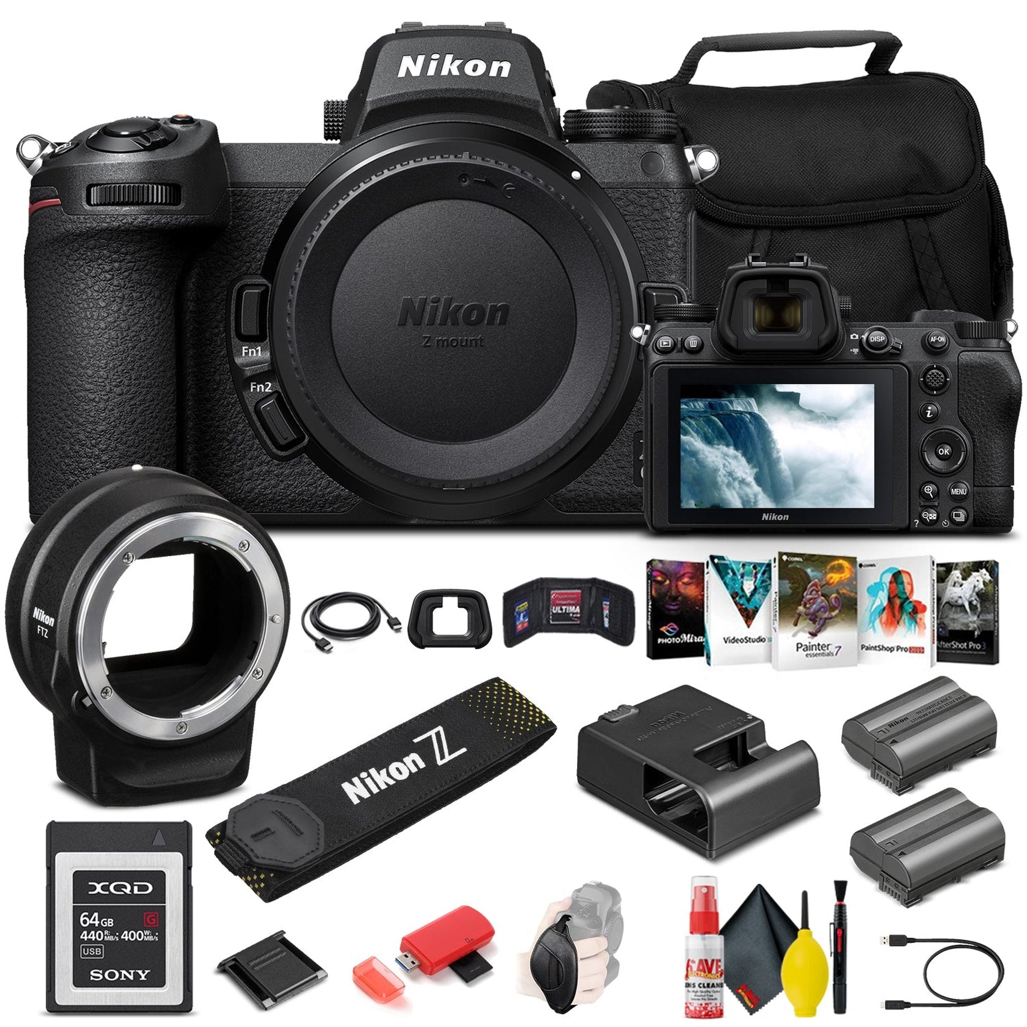 Nikon Z 6II Mirrorless Digital Camera 24.5MP Body Only 1659 + FTZ Mount Mountain Bundle Nikon