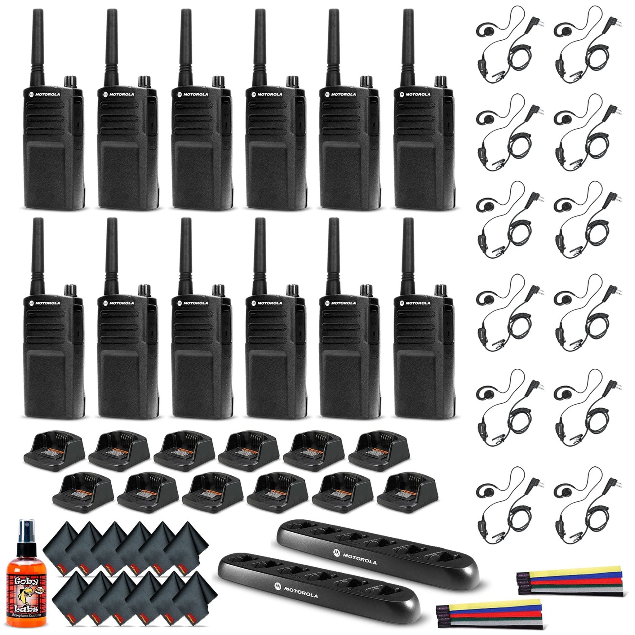 12 x Motorola RMU2040 On-Site 2-Way Radio RMU2040 - 12 Pack With Mics Starter Bundle Motorola