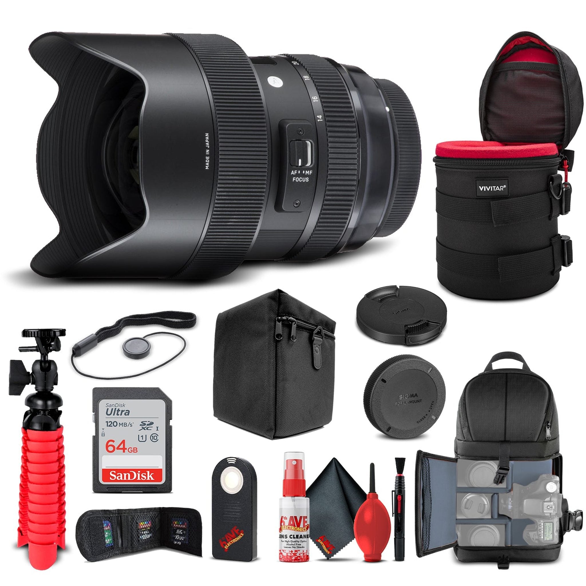 Sigma 14-24mm f/2.8 DG HSM Art Lens for Canon EF 212954 Bundle Sigma