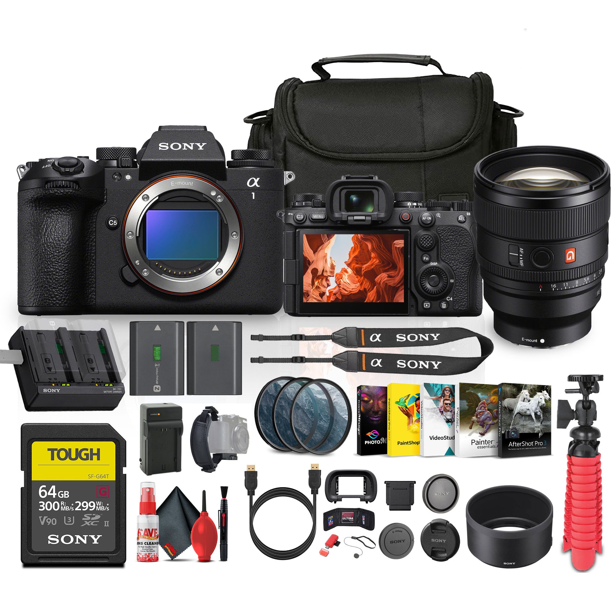 Sony Alpha a1 II Full-Frame Interchangeable Lens Mirrorless Camera Pro Bundle Sony