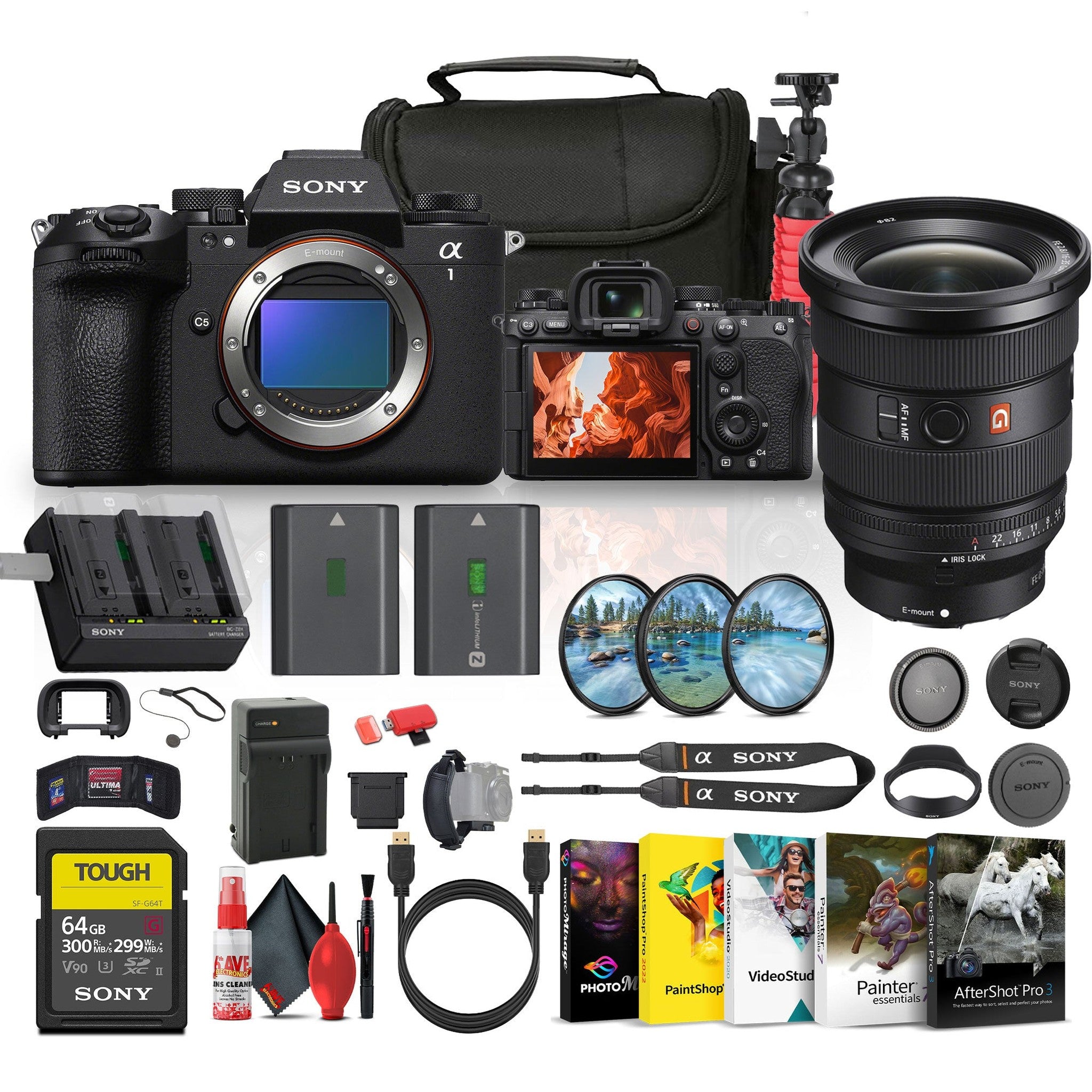 Sony Alpha a1 II Full-Frame Interchangeable Lens Mirrorless Camera + Sony Lens Bundle Sony