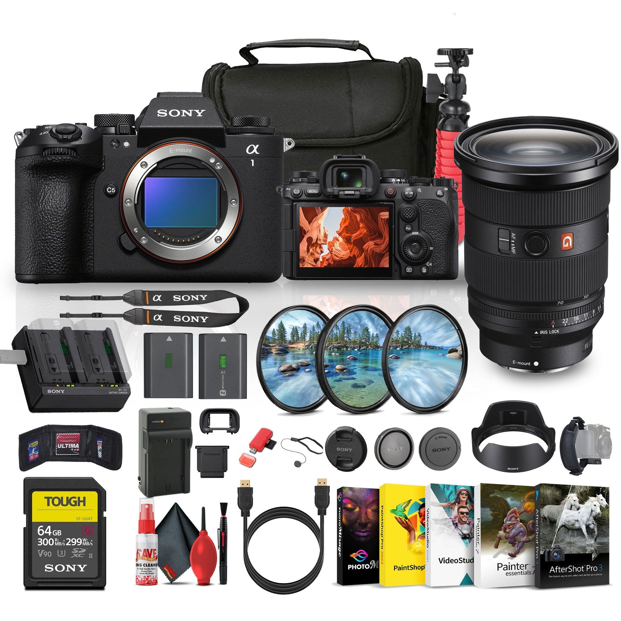 Sony Alpha a1 II Full-Frame Interchangeable Lens Mirrorless Camera + Sony Lens Bundle Sony