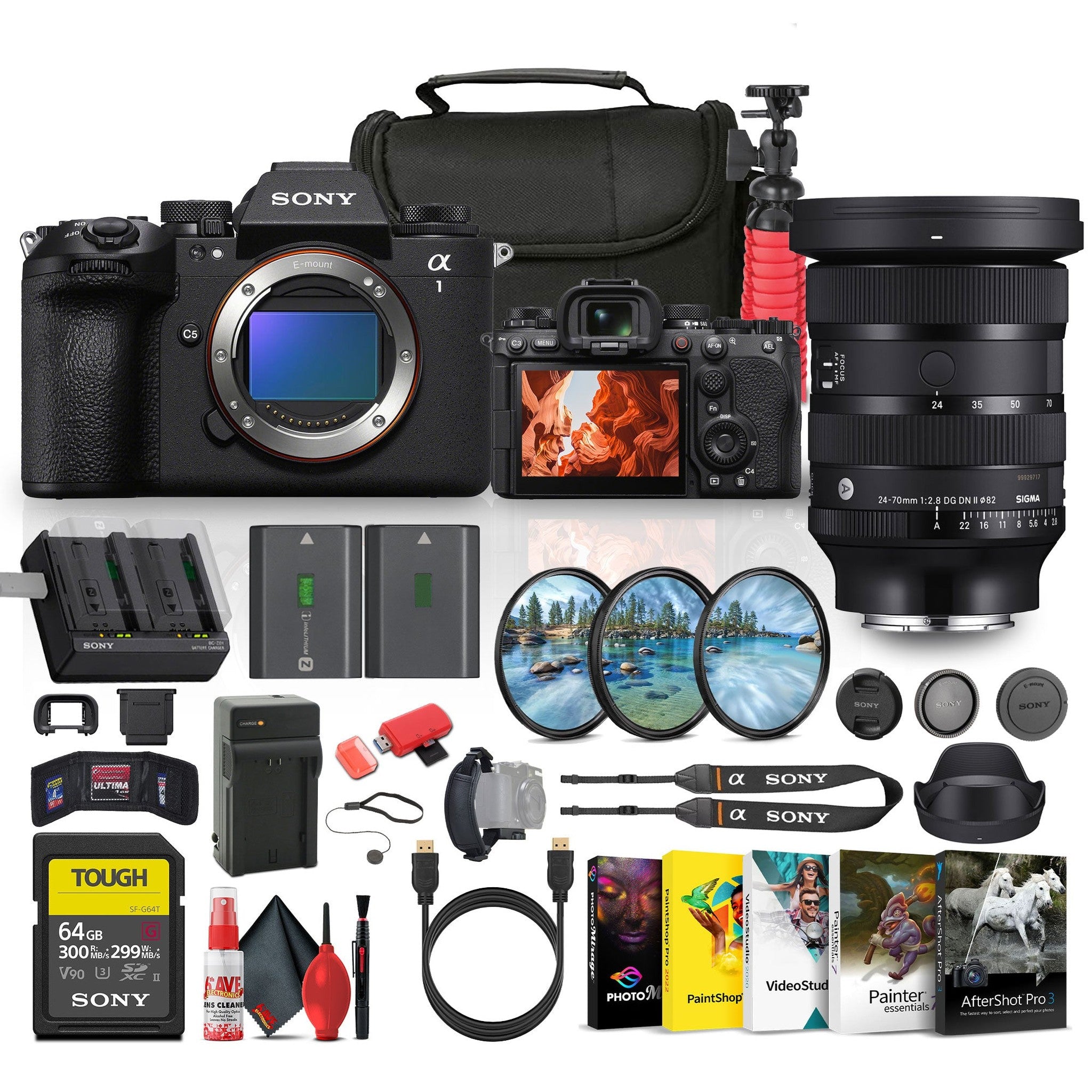 Sony Alpha a1 II Full-Frame Interchangeable Lens Mirrorless Camera + Sigma Lens Bundle Sony
