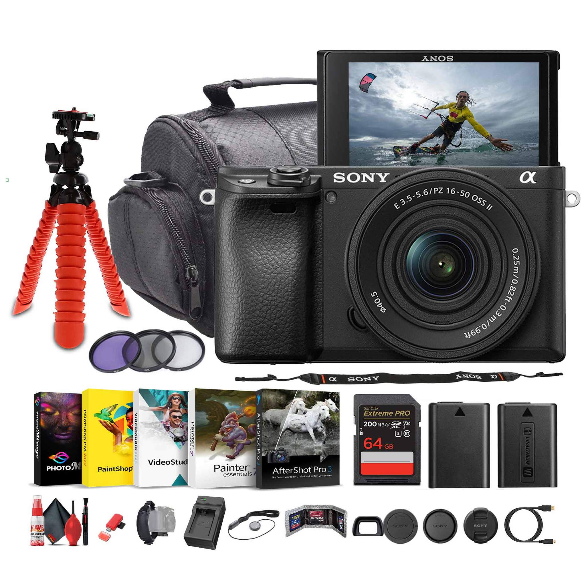 Sony a6100 Mirrorless Camera with 16-50mm f/3.5-5.6 II Lens + Photo Software - Bundle Sony