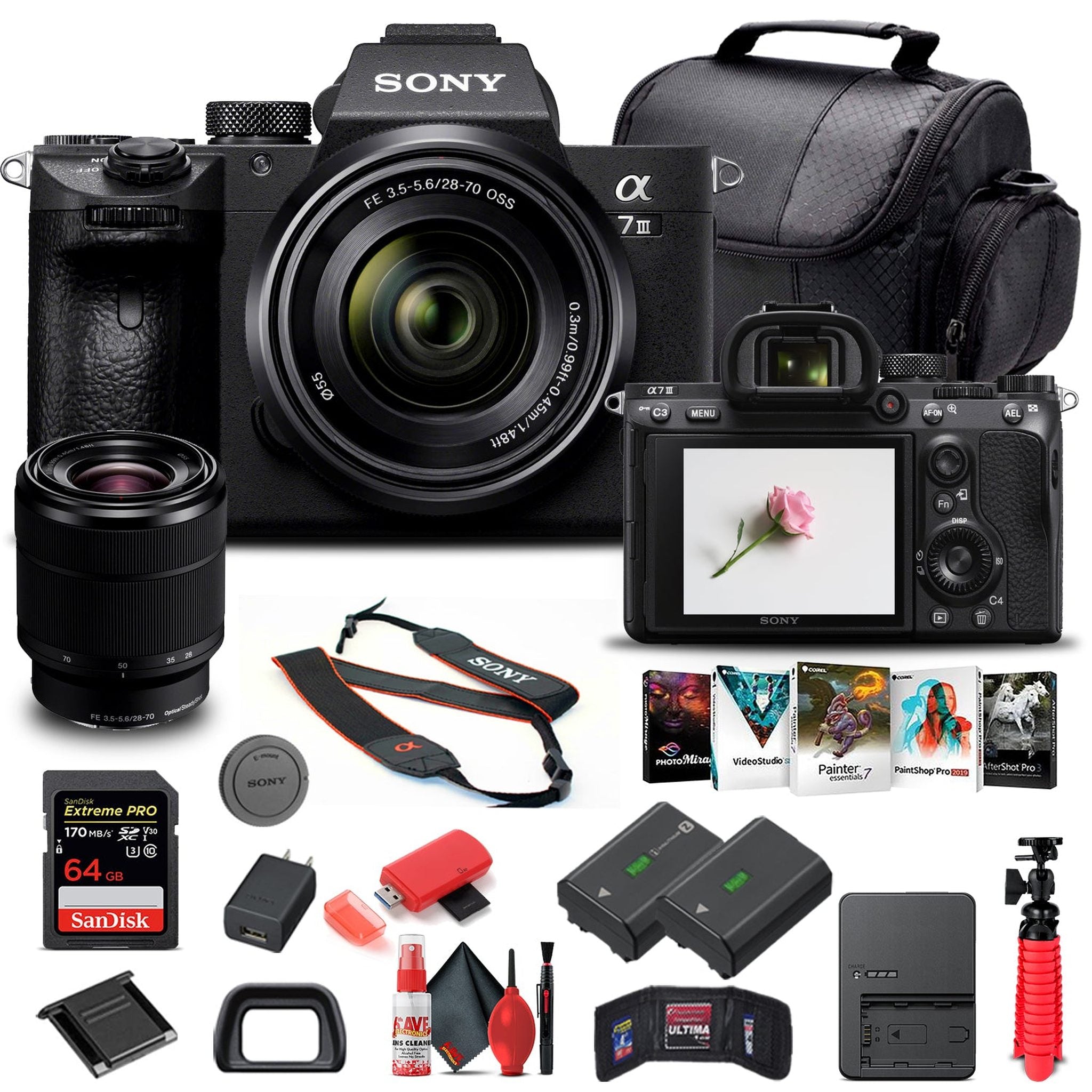 Sony Alpha a7 III Mirrorless Camera W/ 28-70mm Lens LKOMS7M3K/B - Basic Bundle Sony