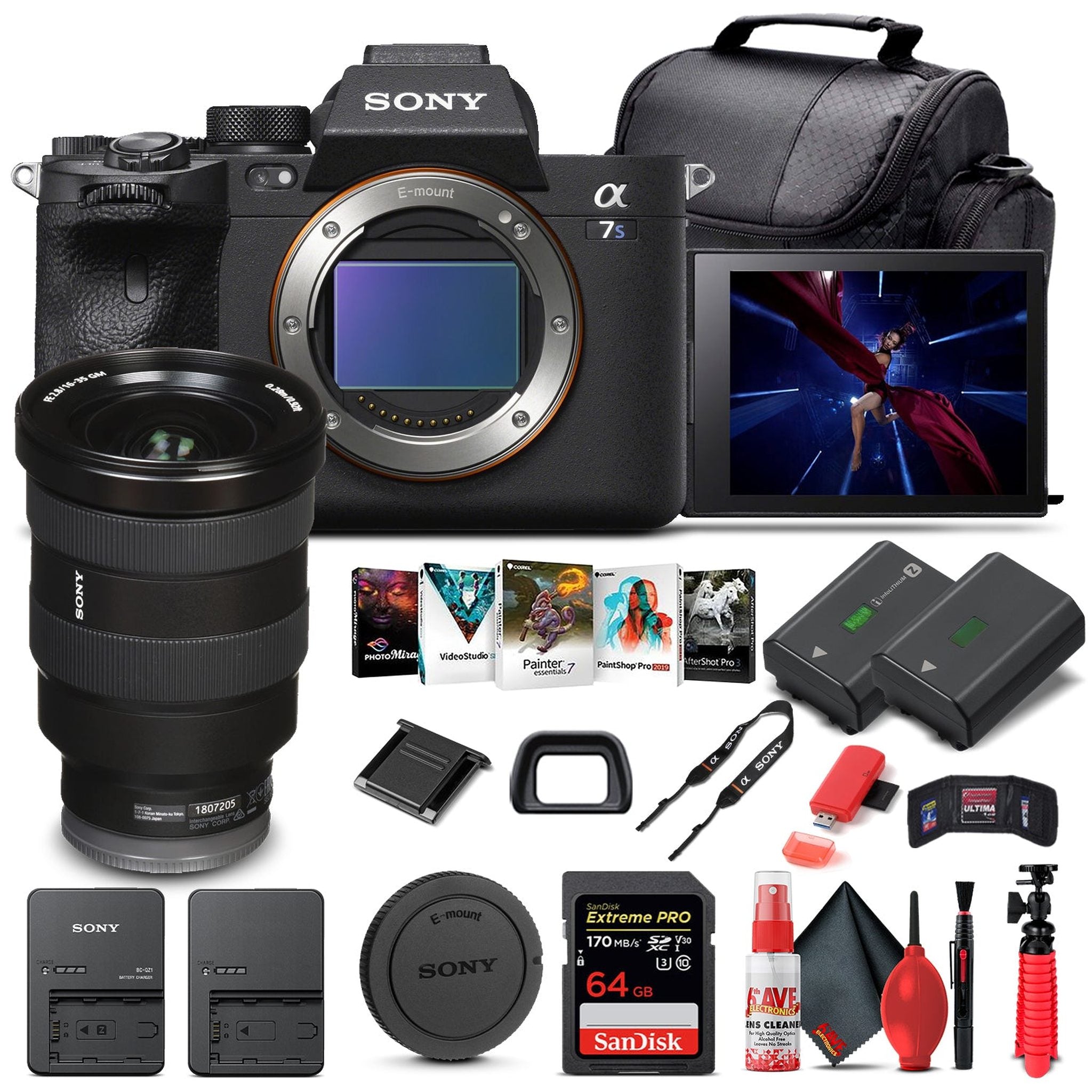 Sony Alpha a7S III Mirrorless Camera W/ Sony FE 16-35mm Lens - Basic Bundle - Reconditioned Sony