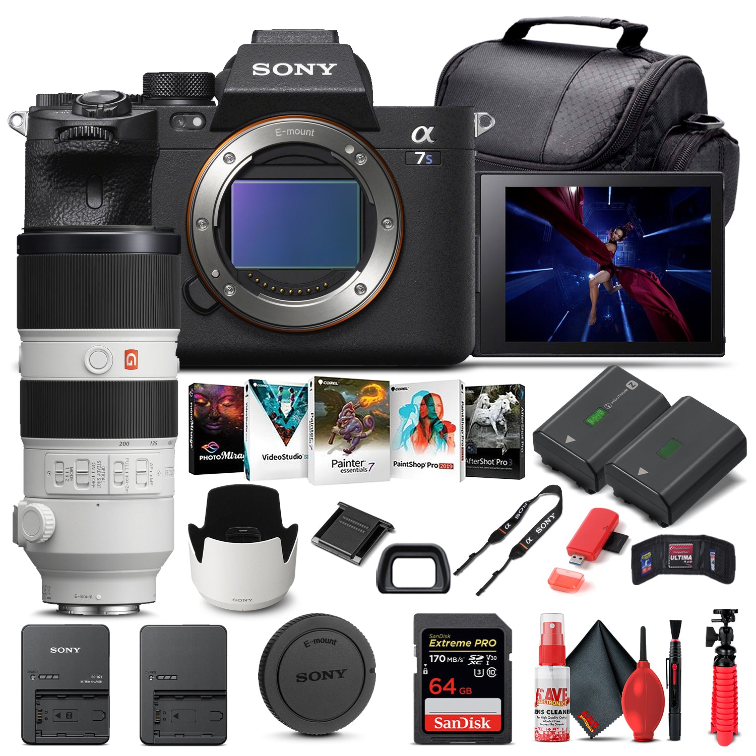 Sony Alpha a7S III Mirrorless Camera W/ Sony FE 70-200mm Lens - Basic Bundle Sony