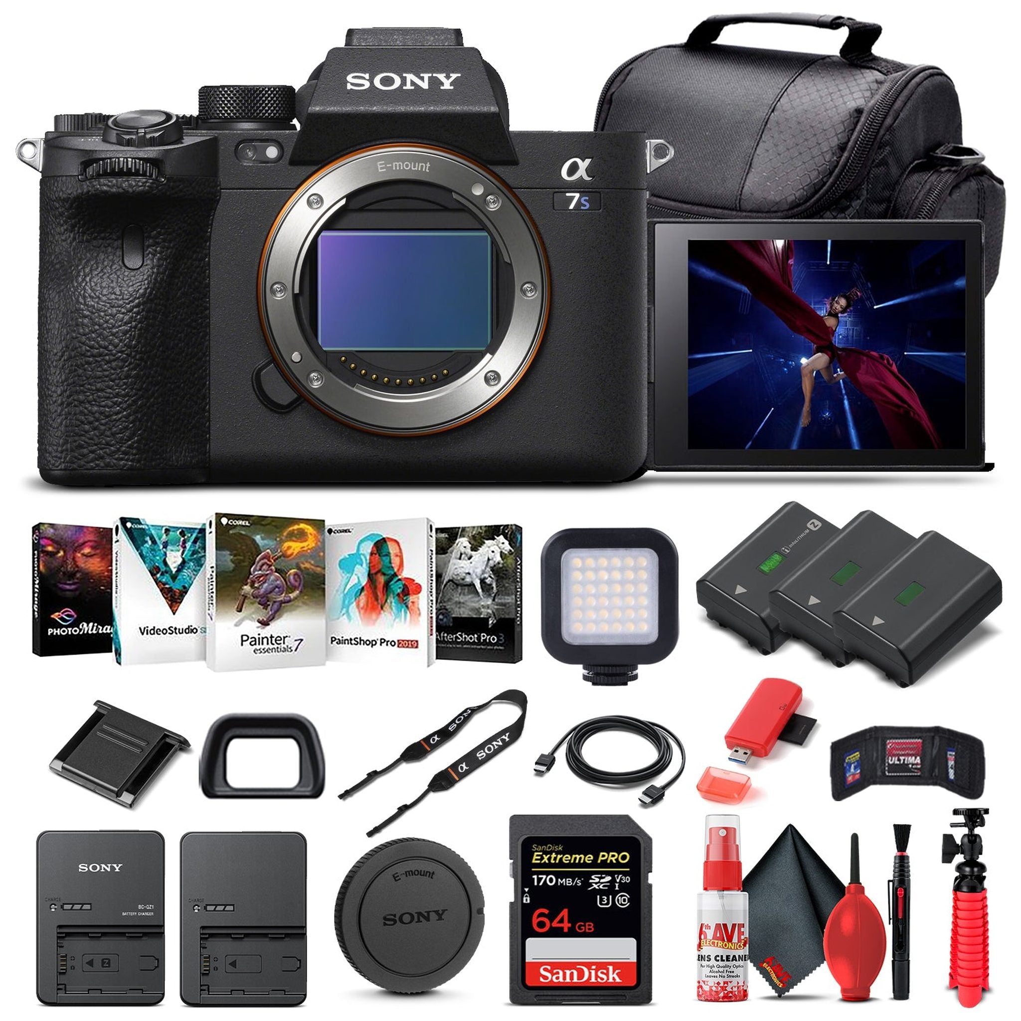 Sony Alpha a7S III Mirrorless Camera Body Only ILCE7SM3/B - Advanced Bundle - Reconditioned Sony