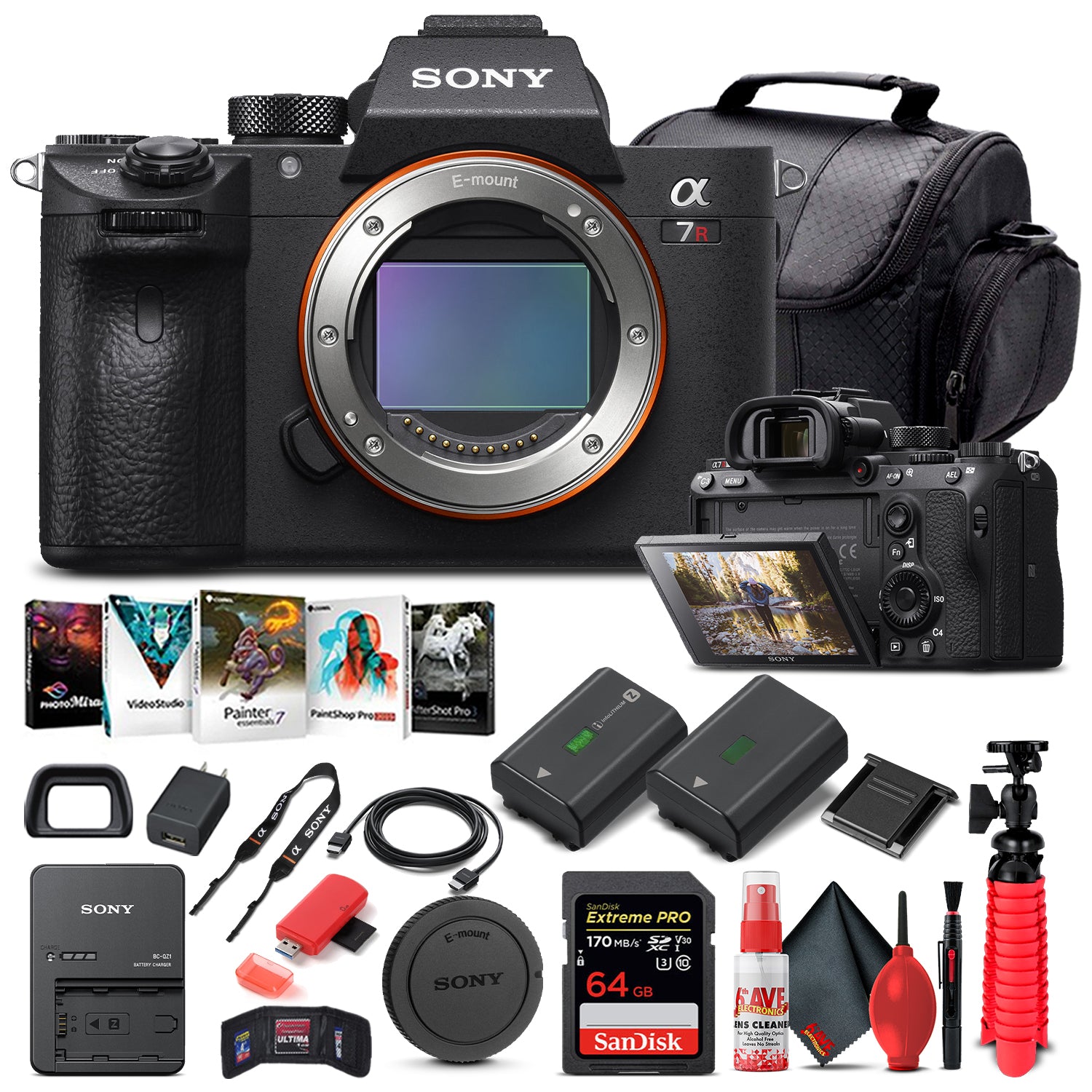 Sony Alpha a7R III Mirrorless Camera Body Only ILCE7RM3/B - Basic Bundle - Reconditioned Sony