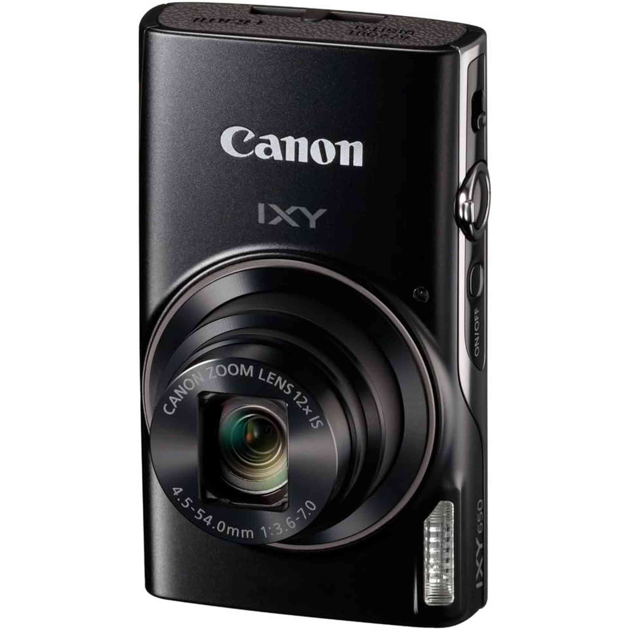Canon Compact Digital Camera IXY 650 12x Optical Zoom IXY650 - Black - Bundle Canon