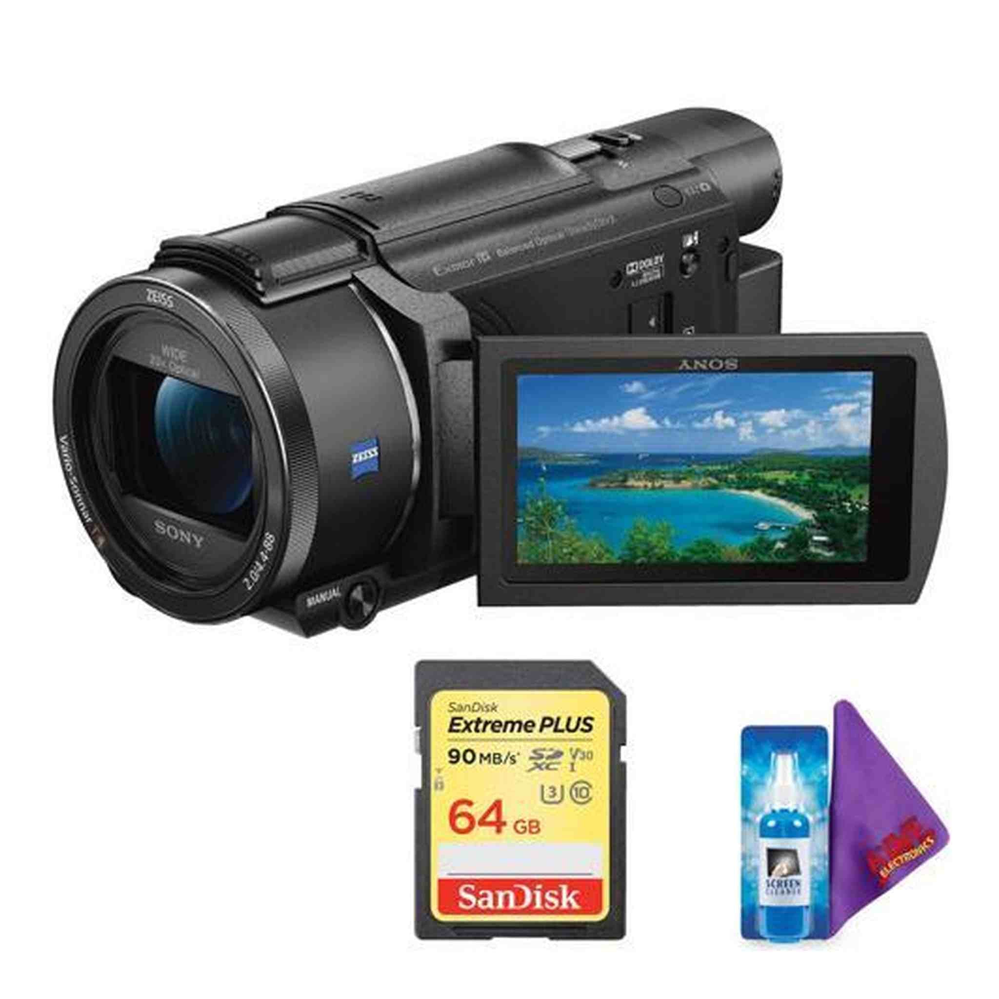 Sony FDR-AX53 4K Ultra HD Handycam Camcorder + Pro Memory Card Sony