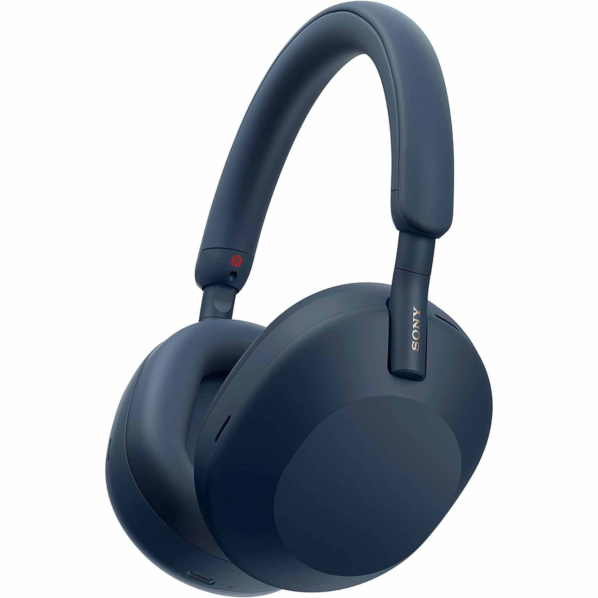 Sony WH-1000XM5 Noise-Canceling Wireless Over-Ear Headphones Blue Bundle Sony