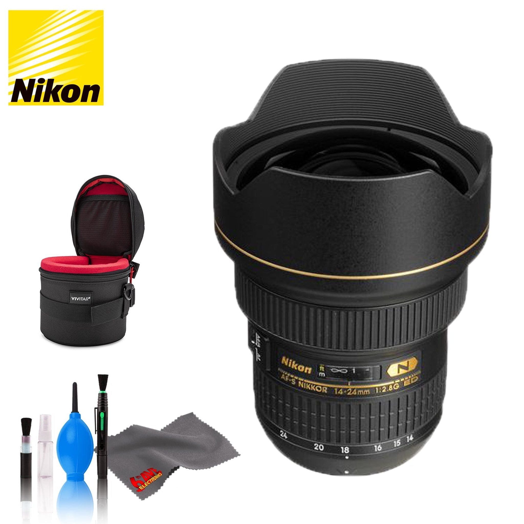 Nikon 14-24mm F/2.8G AF-S Silentwave Lens - Standard Bundle Nikon