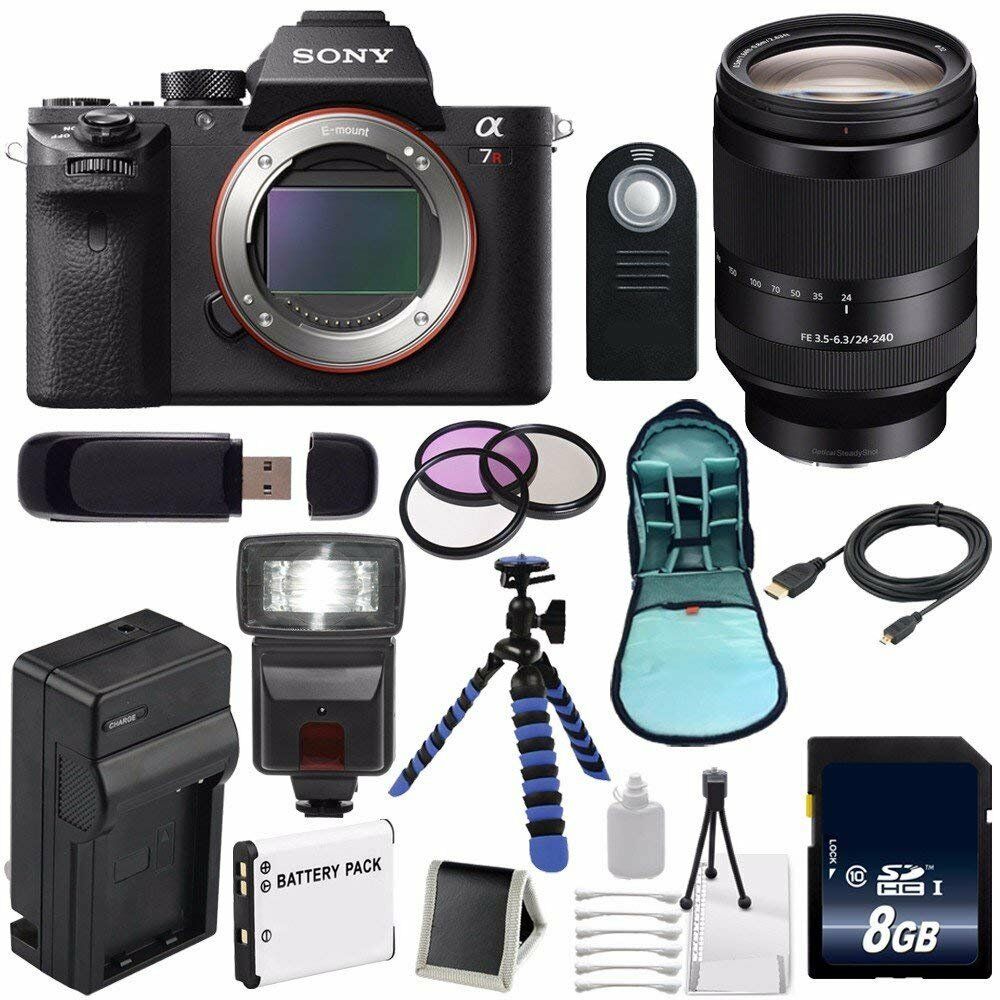Sony Alpha a7R II Mirrorless Digital Camera International Model + Sony FE 24-240mm f/3.5-6.3 OSS Lens + 72mm 3 Piece F Sony