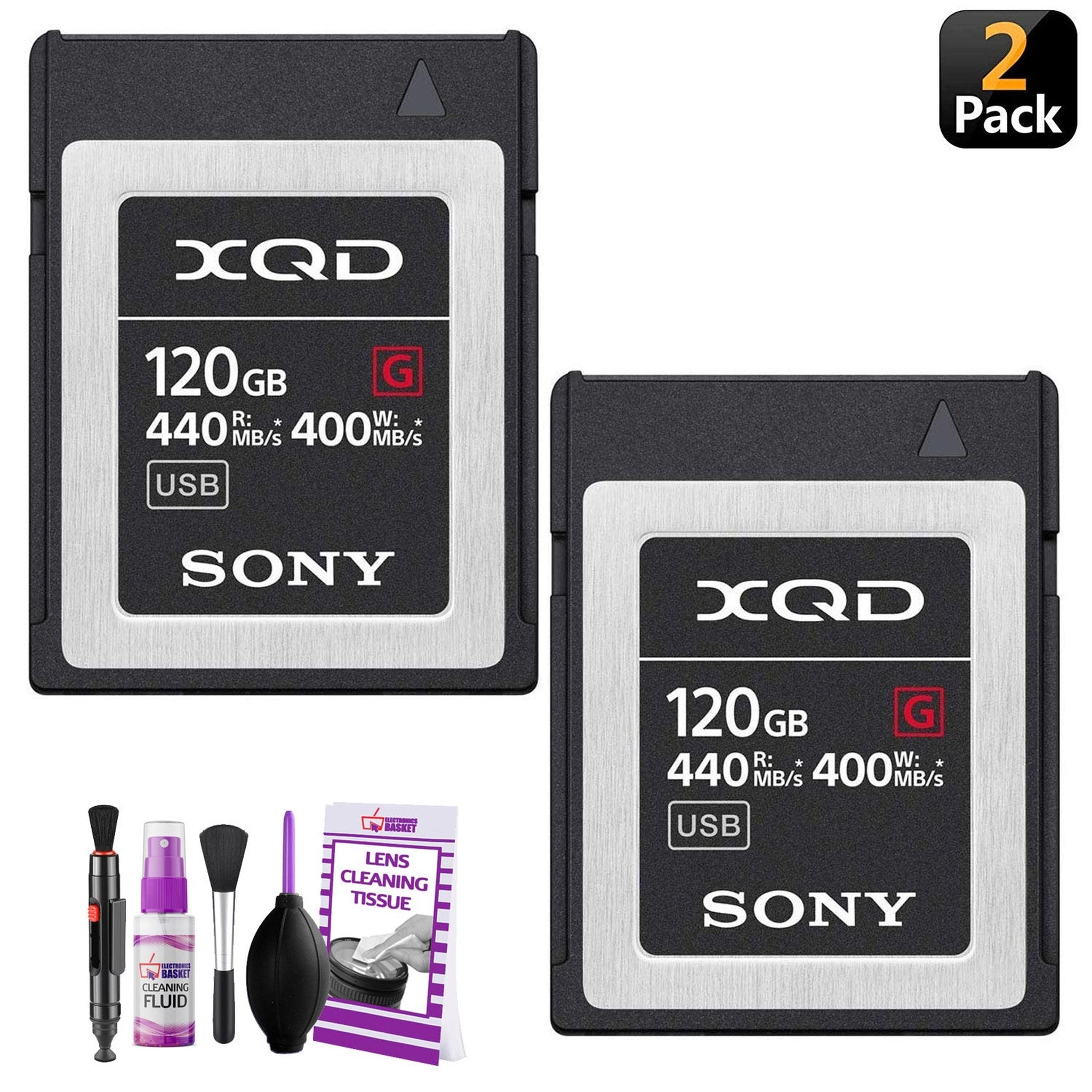 Sony Professional XQD G-Series 120GB Memory Card QD-G120F 2-Pack Sony