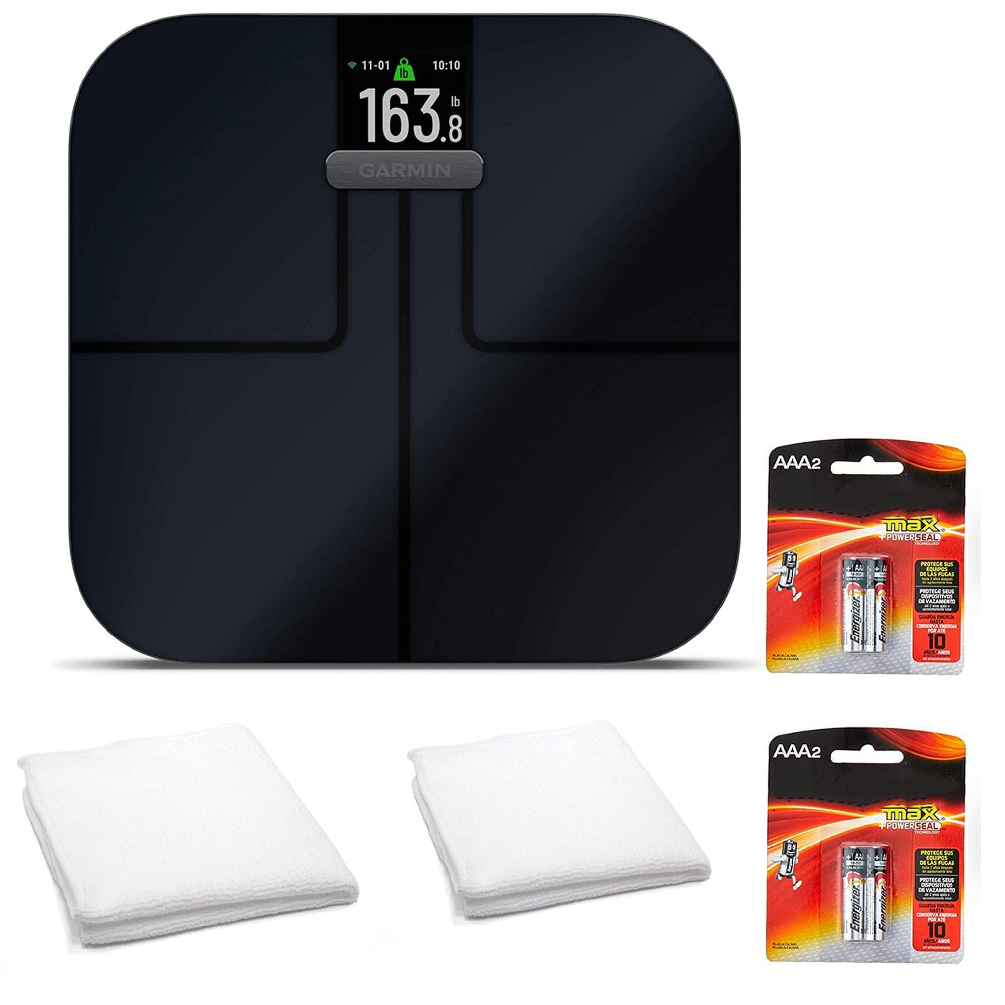 Garmin Index S2 Smart Scale with Wireless Connectivity-Black With Accessories Bundle Garmin