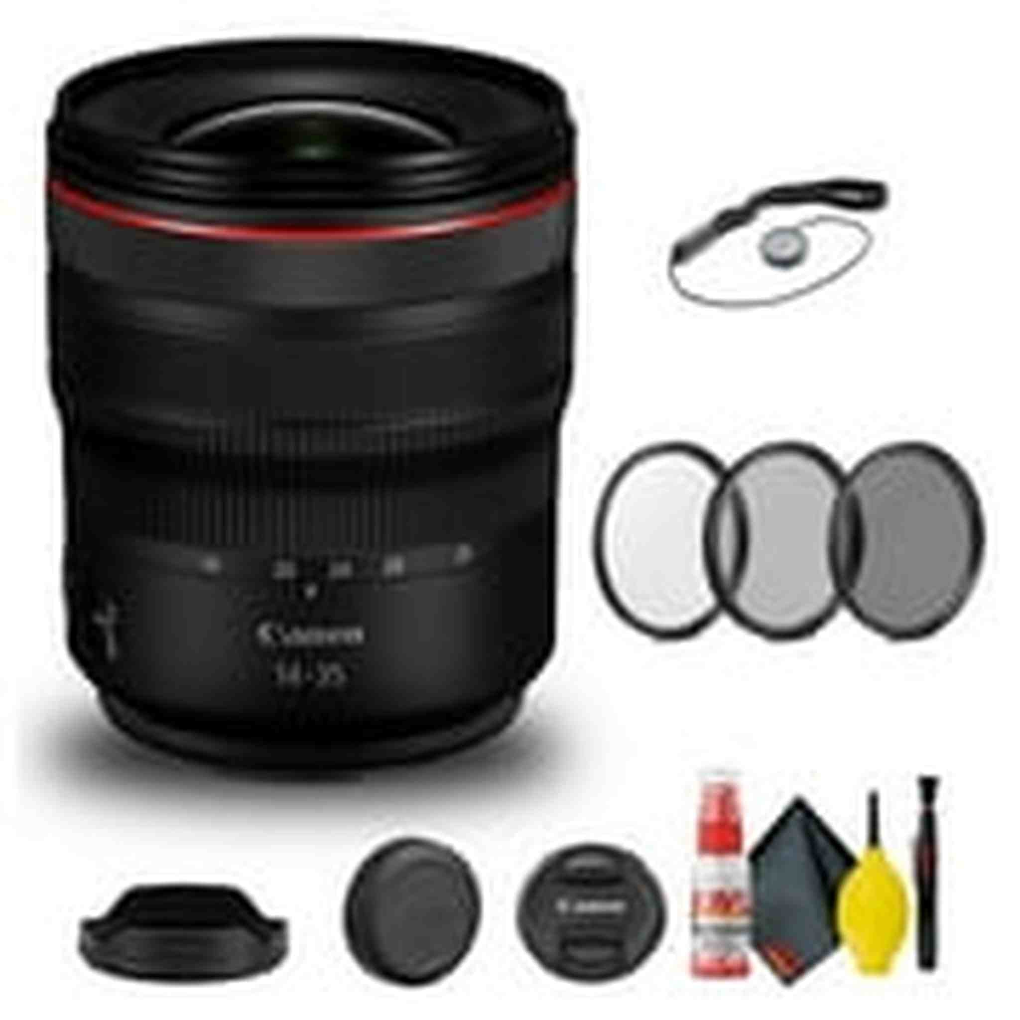 Canon RF 14-35mm f/4L IS USM Lens 4857C002 + Filter Kit + Cap Keeper Base Bundle Canon