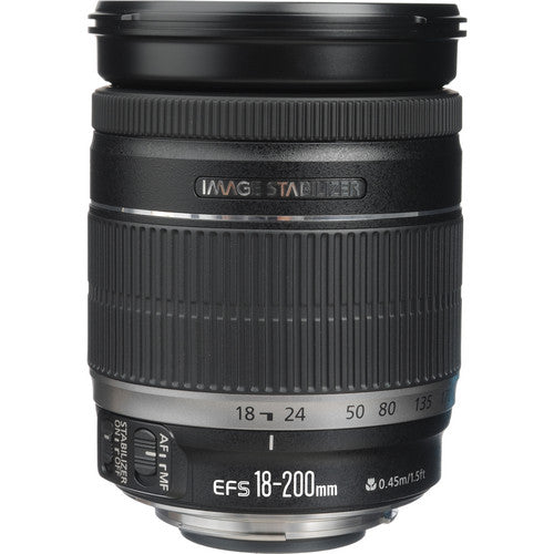 Canon EF-S 18-200mm F/3.5-5.6 is Standard Zoom Lens for DSLR Cameras International Version (No Warranty)