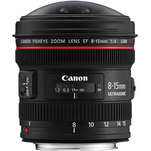 Canon EF 8-15mm f/4L Fisheye USM Lens (International Model) No Warranty - Used