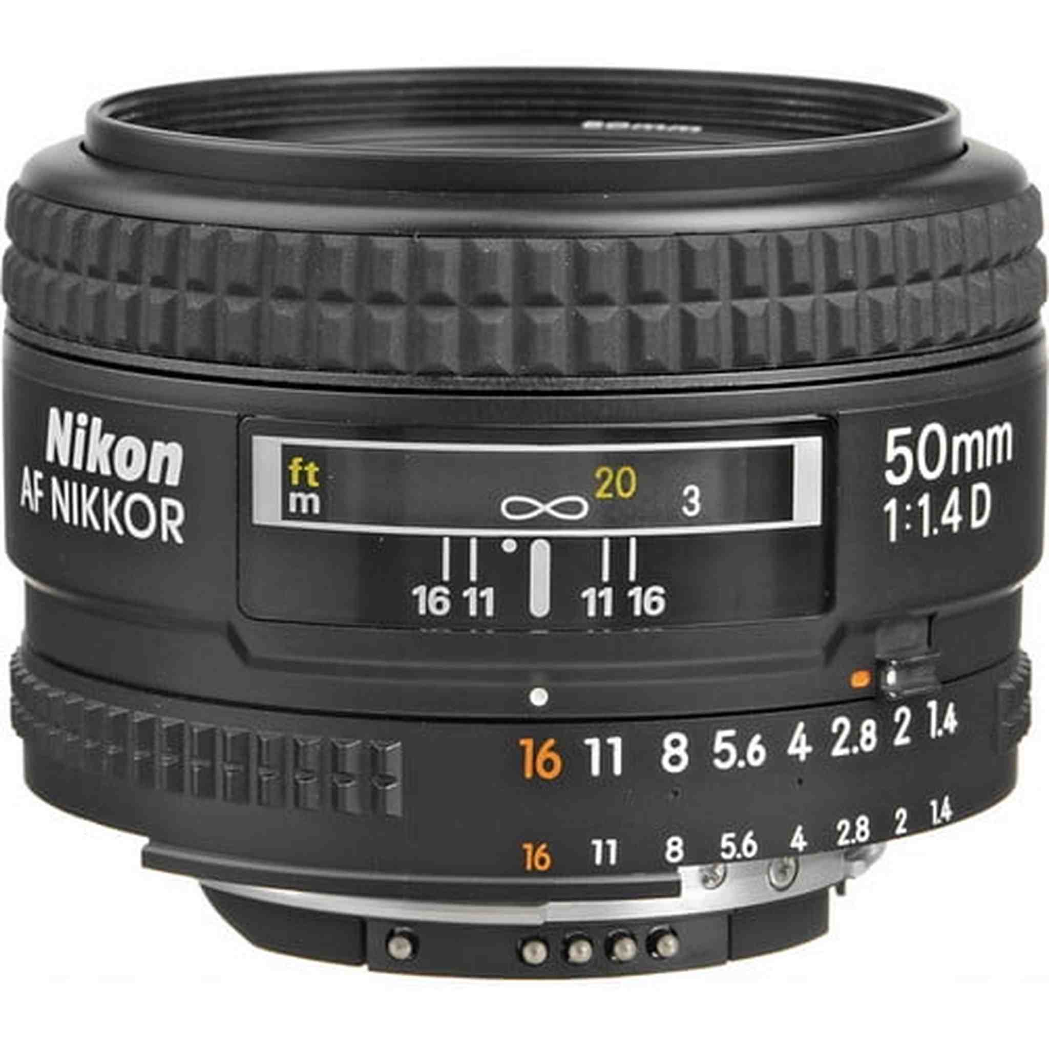 Nikon AF FX NIKKOR 50mm f/1.4D Fixed Zoom Lens with Auto Focus for Nikon DSLR Cameras International Version No Warranty Nikon