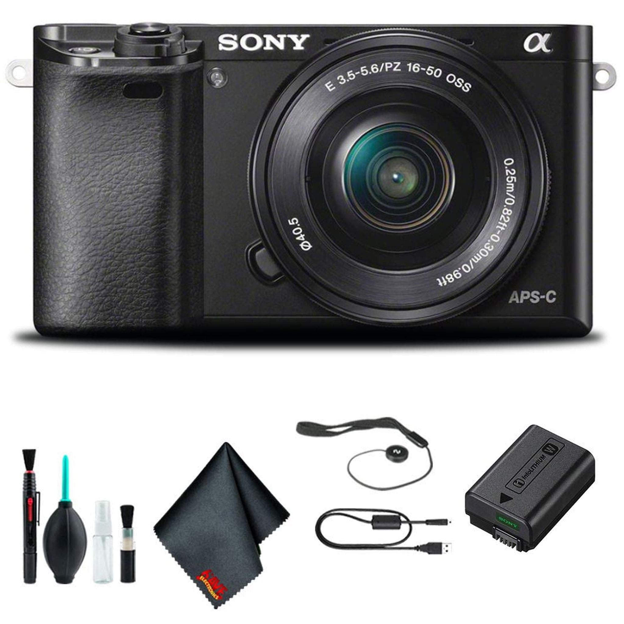 Sony Alpha a6000 Mirrorless Camera with 16-50mm Lens Black Starter Kit - Used Sony