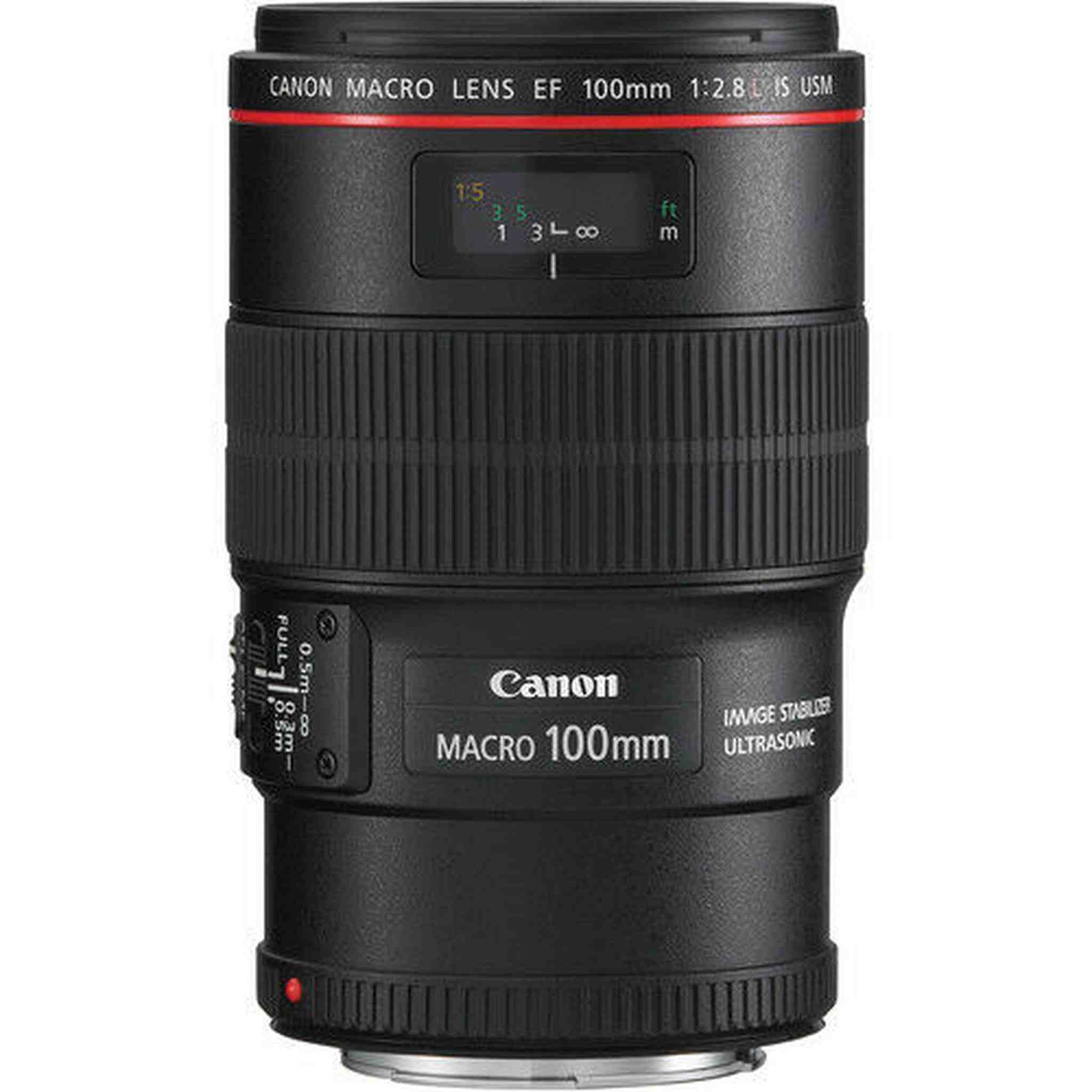 Canon EF 100 mm F/2.8 L IS USM Lens + UV Filter & Cleaning Kit Base Bundle Canon