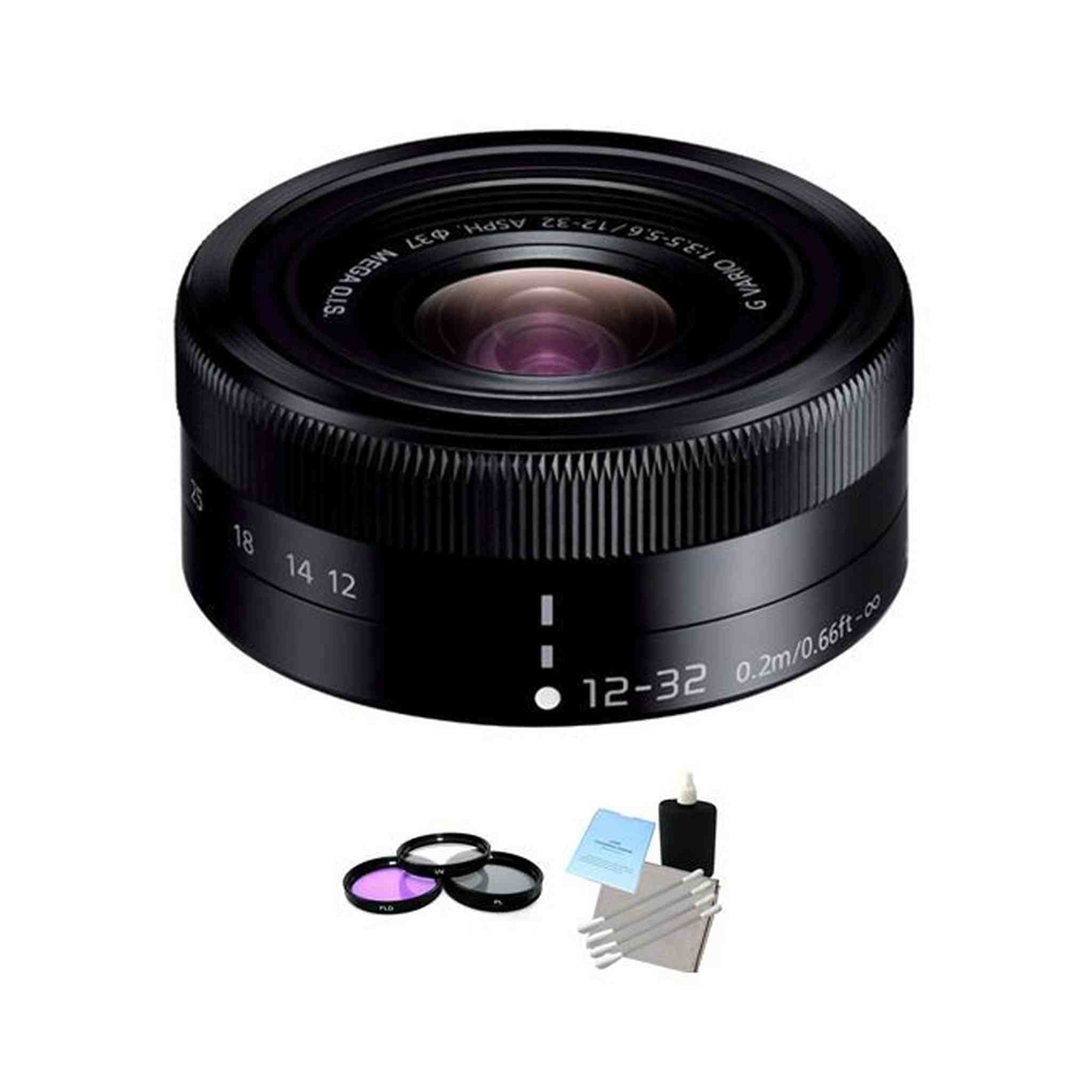 Panasonic Lumix G Vario 12-32 mm F/3.5-5.6 ED Lens + UV Kit & Cleaning Kit Panasonic