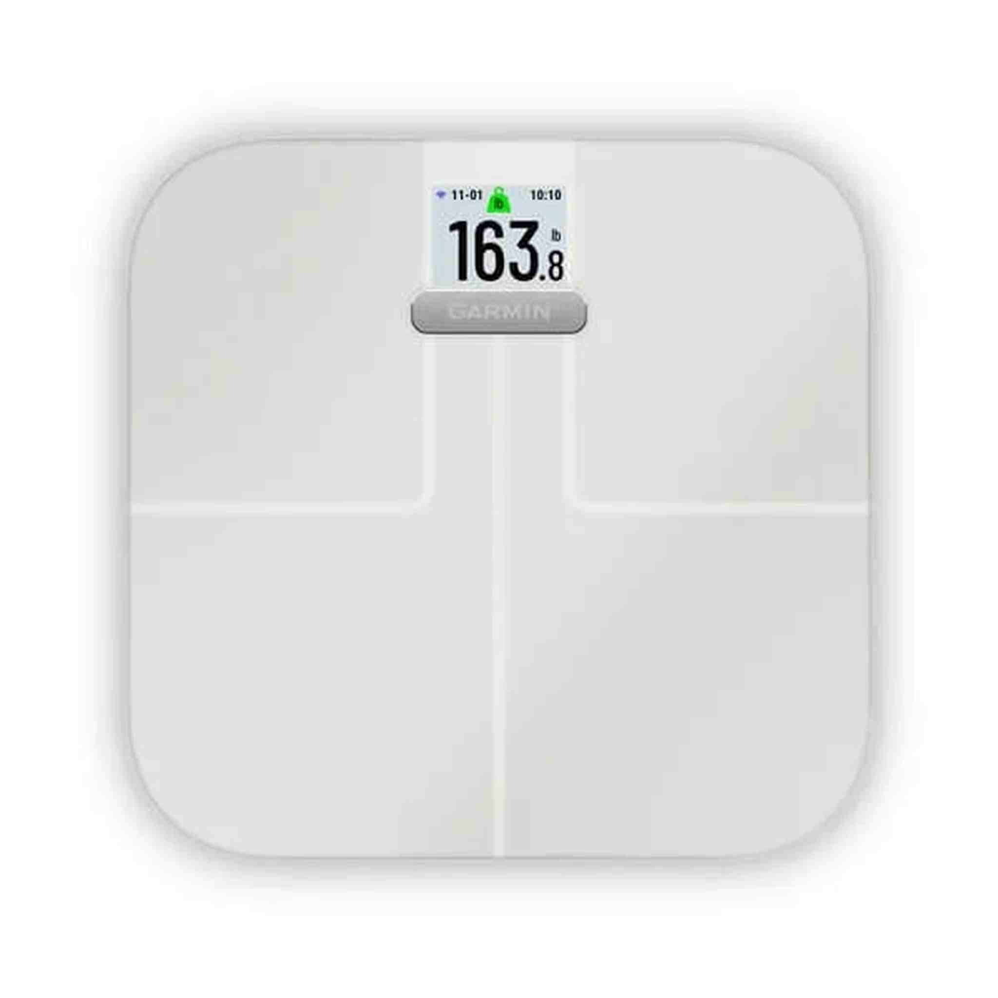 Garmin Index S2, Smart Scale with Wireless Connectivity, Measure Body Fat, Muscle, Bone Mass, Body Water% and More, White Garmin