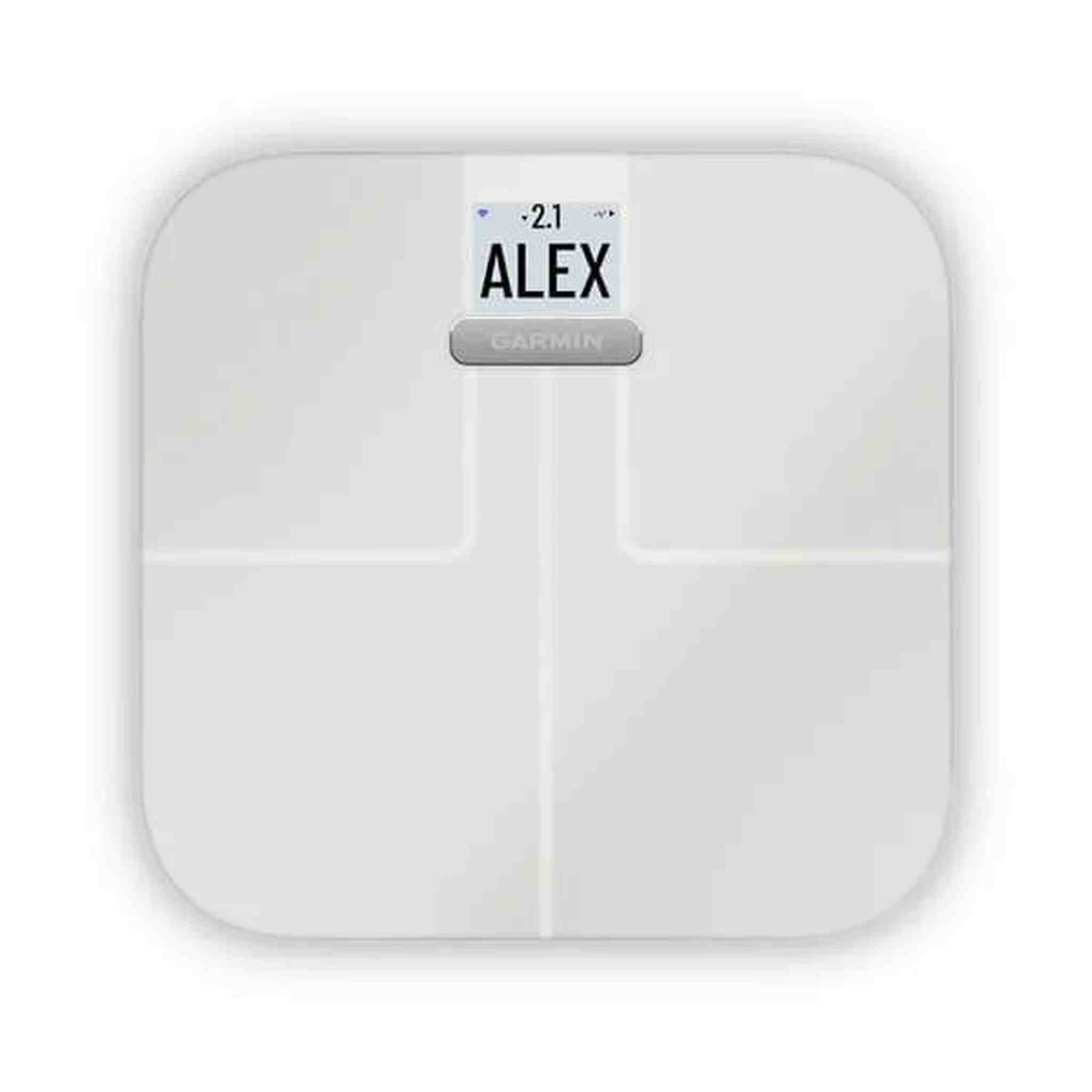 Garmin Index S2, Smart Scale with Wireless Connectivity, Measure Body Fat, Muscle, Bone Mass, Body Water% and More, White Garmin