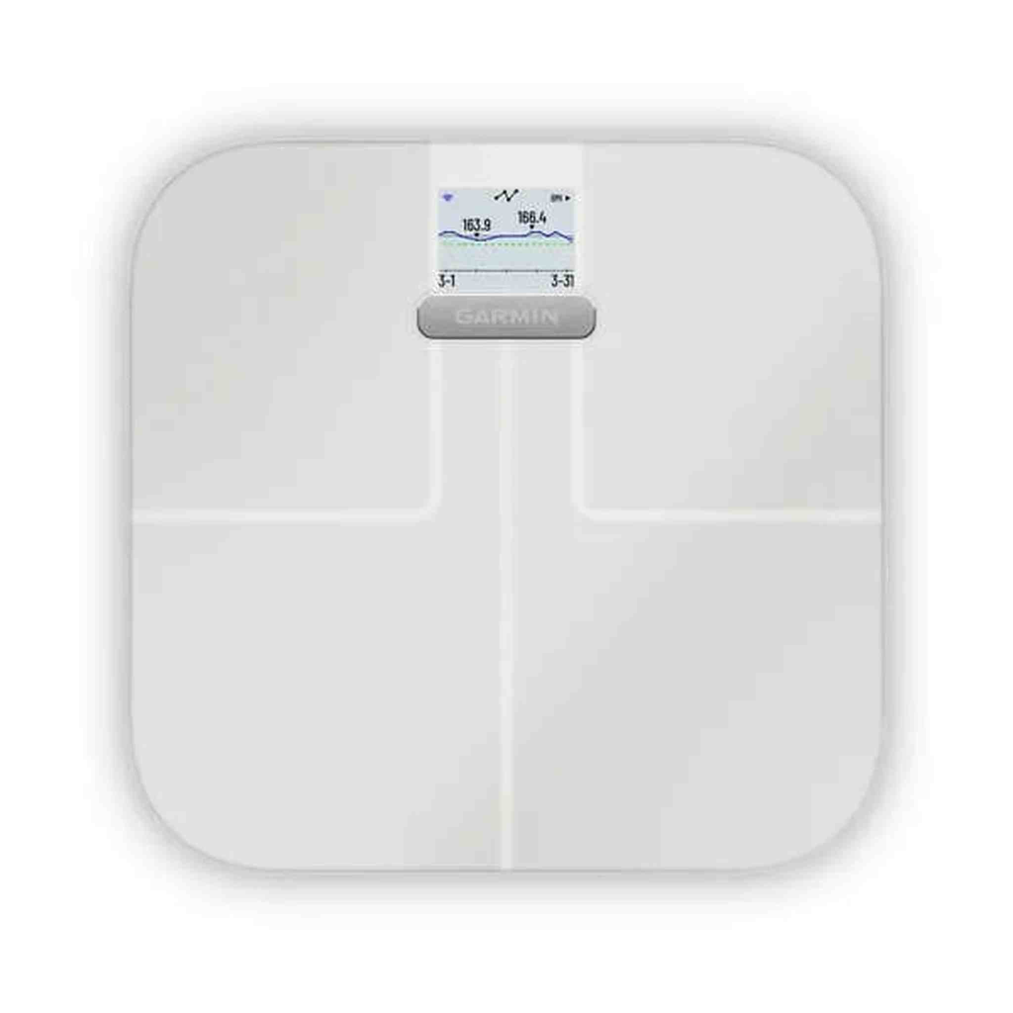 Garmin Index S2, Smart Scale with Wireless Connectivity, Measure Body Fat, Muscle, Bone Mass, Body Water% and More, White Garmin