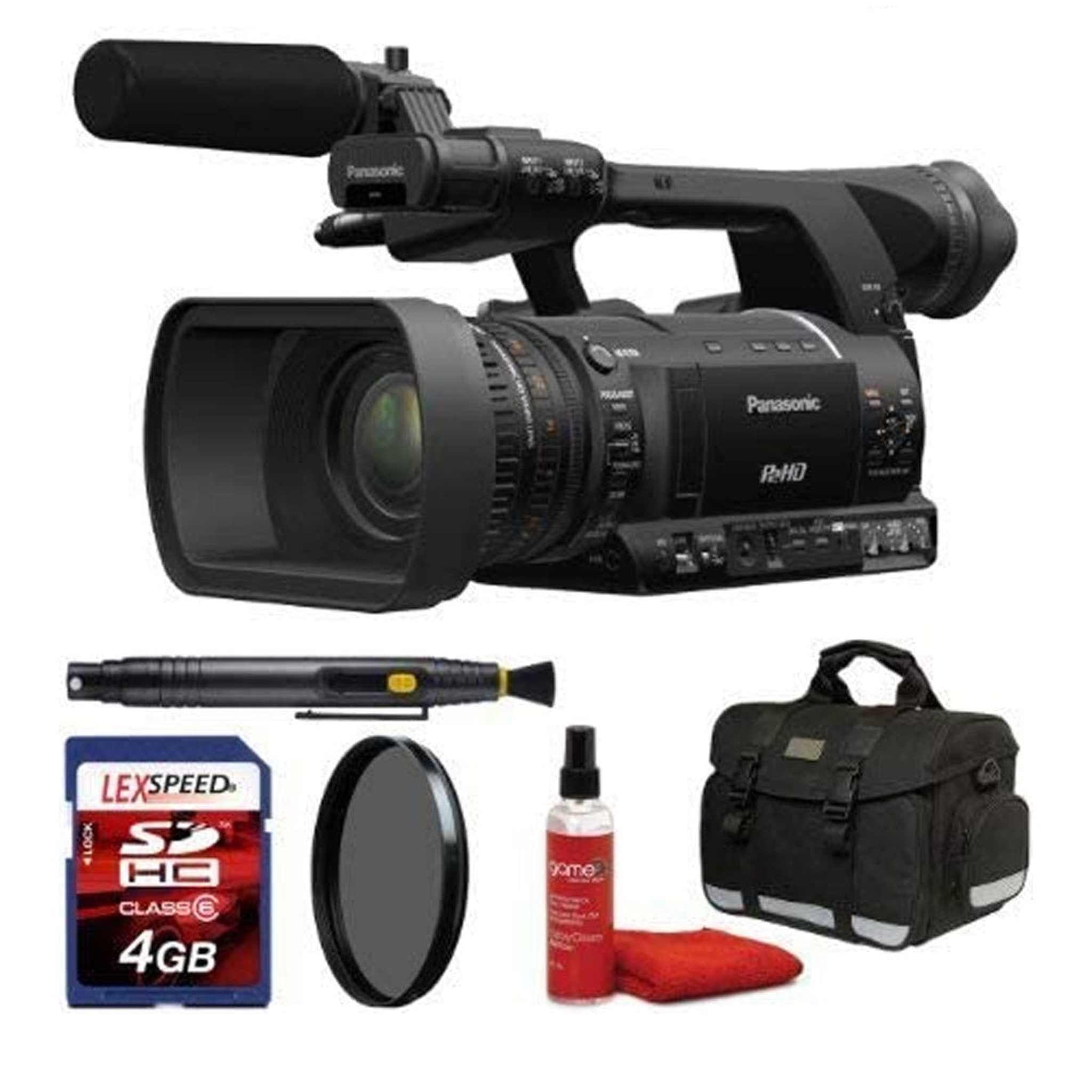 Panasonic AG-HPX250PJ 1/3" 2.2 megapixel P2 Handheld Camcorder + Deluxe Case + Air Blower + Lens Cleaning Brush Bundle Panasonic