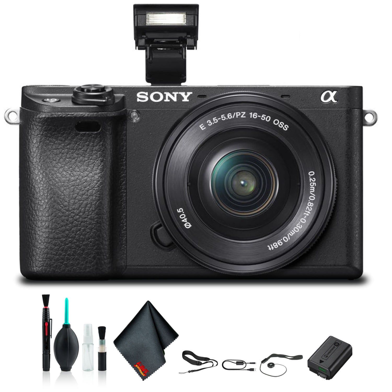 Sony Alpha a6300 Mirrorless Camera with 16-50mm Lens Black ILCE6300L/B Starter Kit - Used Sony