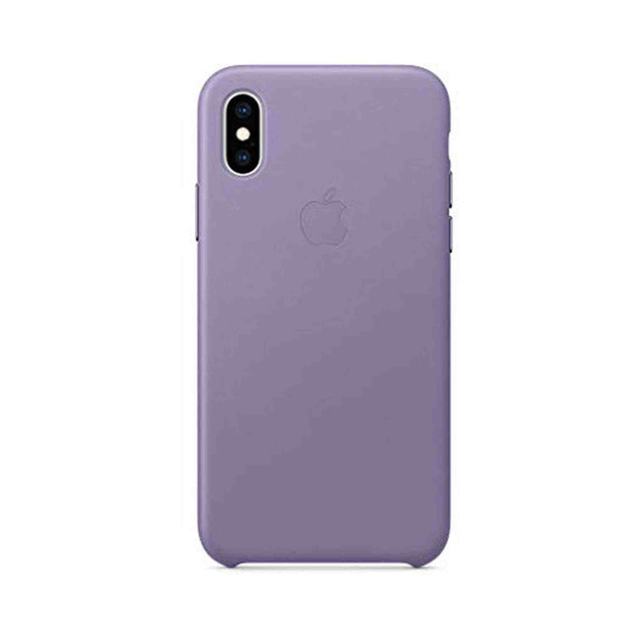 Apple Leather Case for iPhone Xs - Lilac Apple