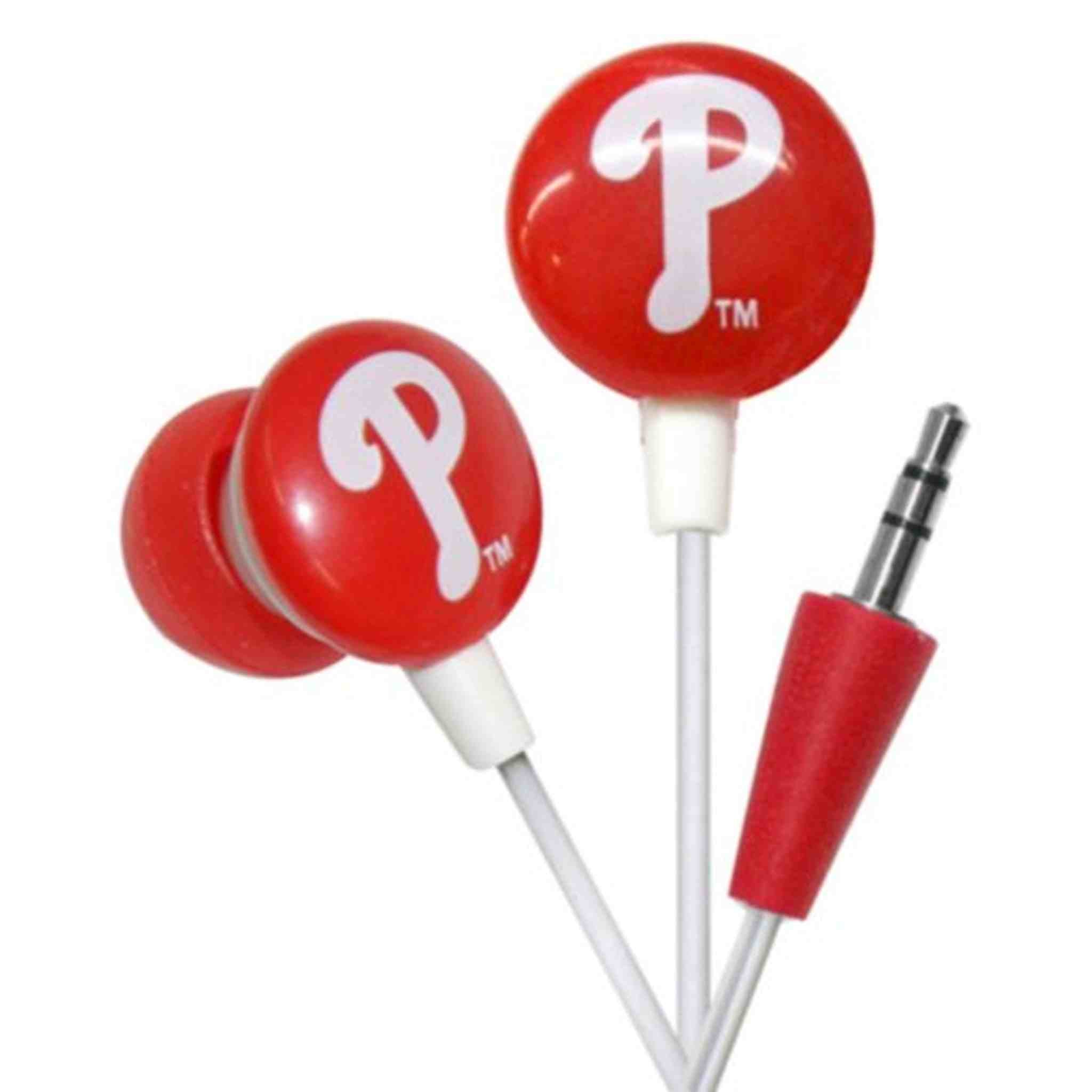 iHip MLF10169PHL MLB Philadelphia Phillies Printed Ear Buds, Blue/Red iHip