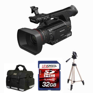 Panasonic AG-HPX250 AGHPX250 P2 HD Hand-Held Camcorder + 32GB DSHC Card 10 + Tripod + Deluxe Accessory Bundle Panasonic