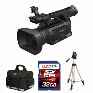 Panasonic AG-HPX250 AGHPX250 P2 HD Hand-Held Camcorder + 32GB DSHC Card 10 + Tripod + Deluxe Accessory Bundle Panasonic